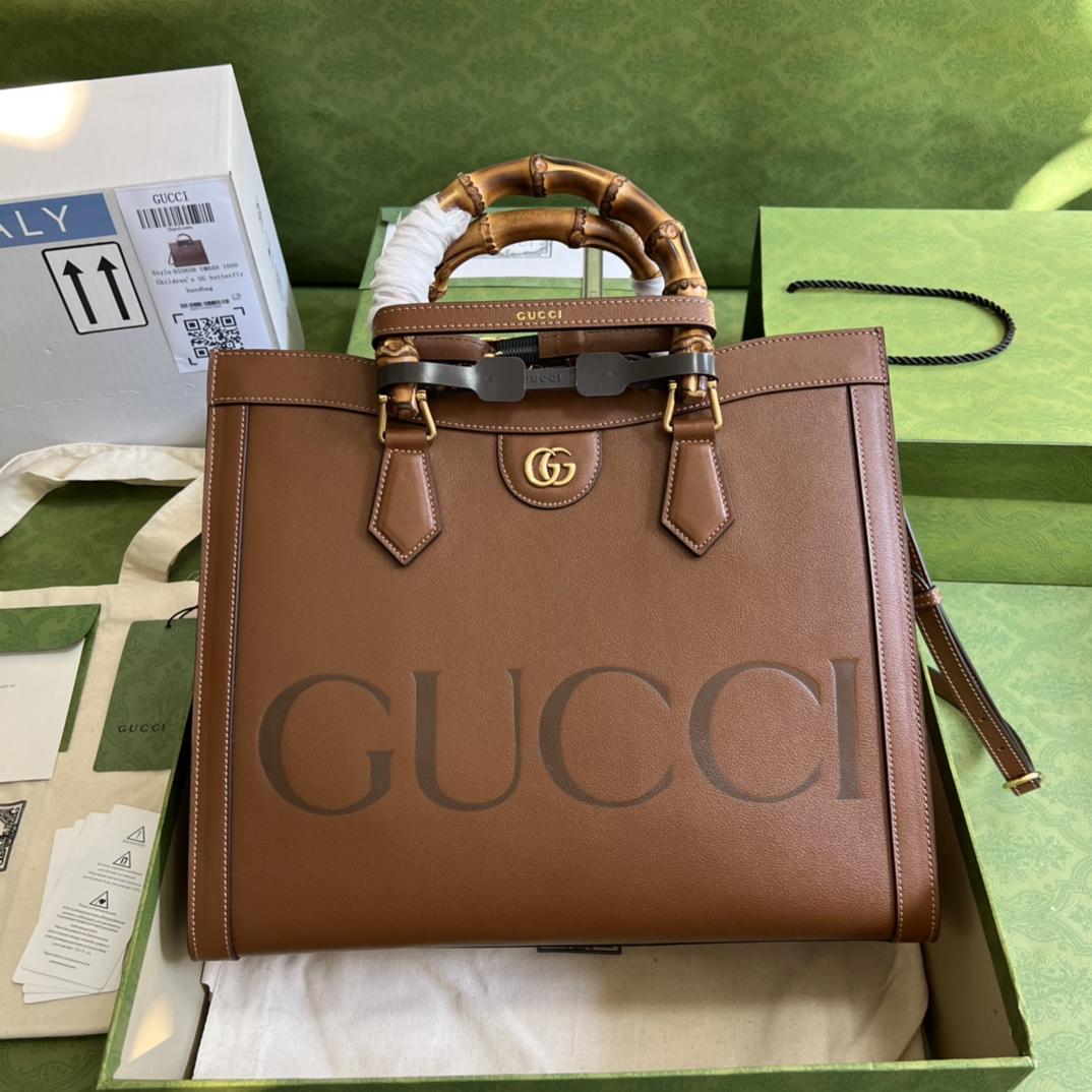 Gucci Diana Medium Top Handle Bag(35-30-14cm) - FashionPlug