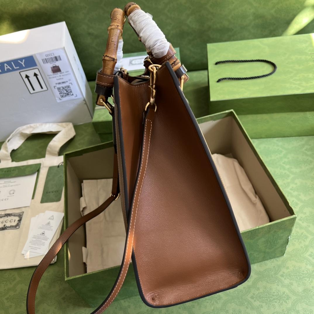 Gucci Diana Medium Top Handle Bag(35-30-14cm) - FashionPlug