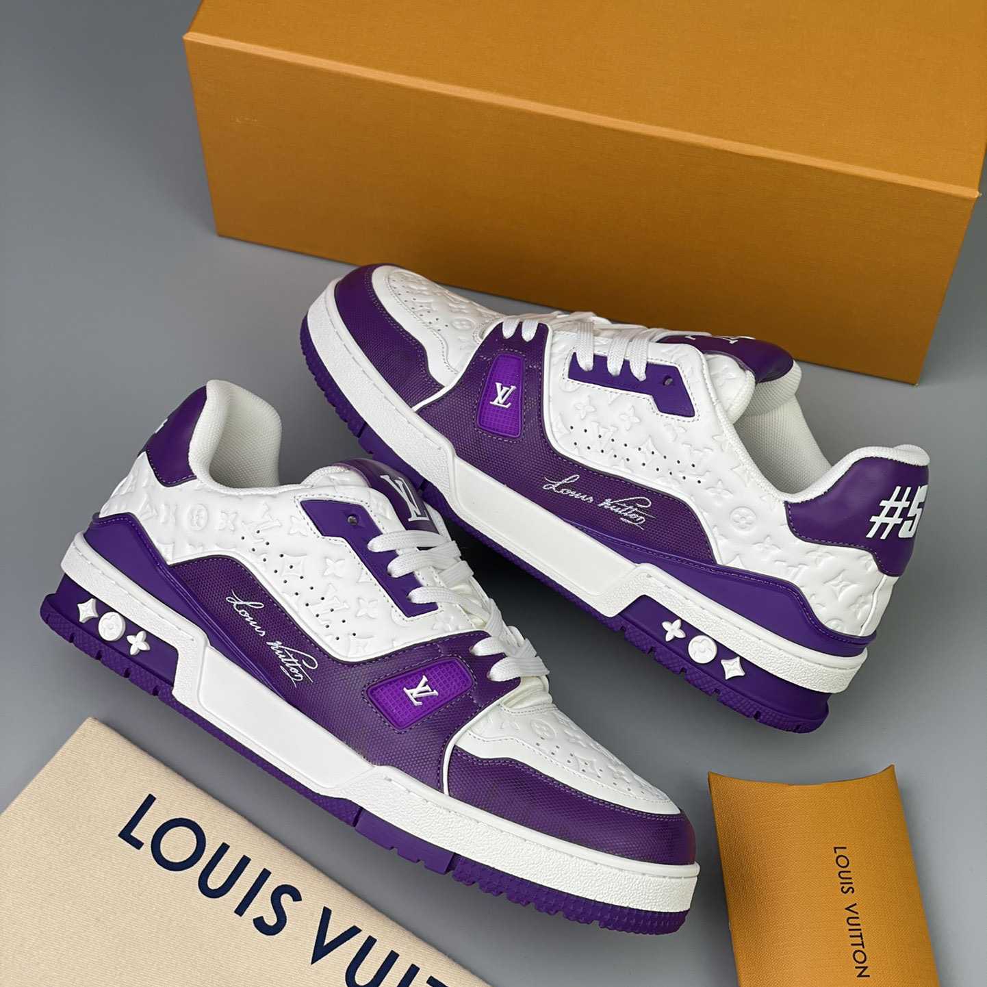 Louis Vuitton Trainer Sneaker (Upon UK Size) - FashionPlug