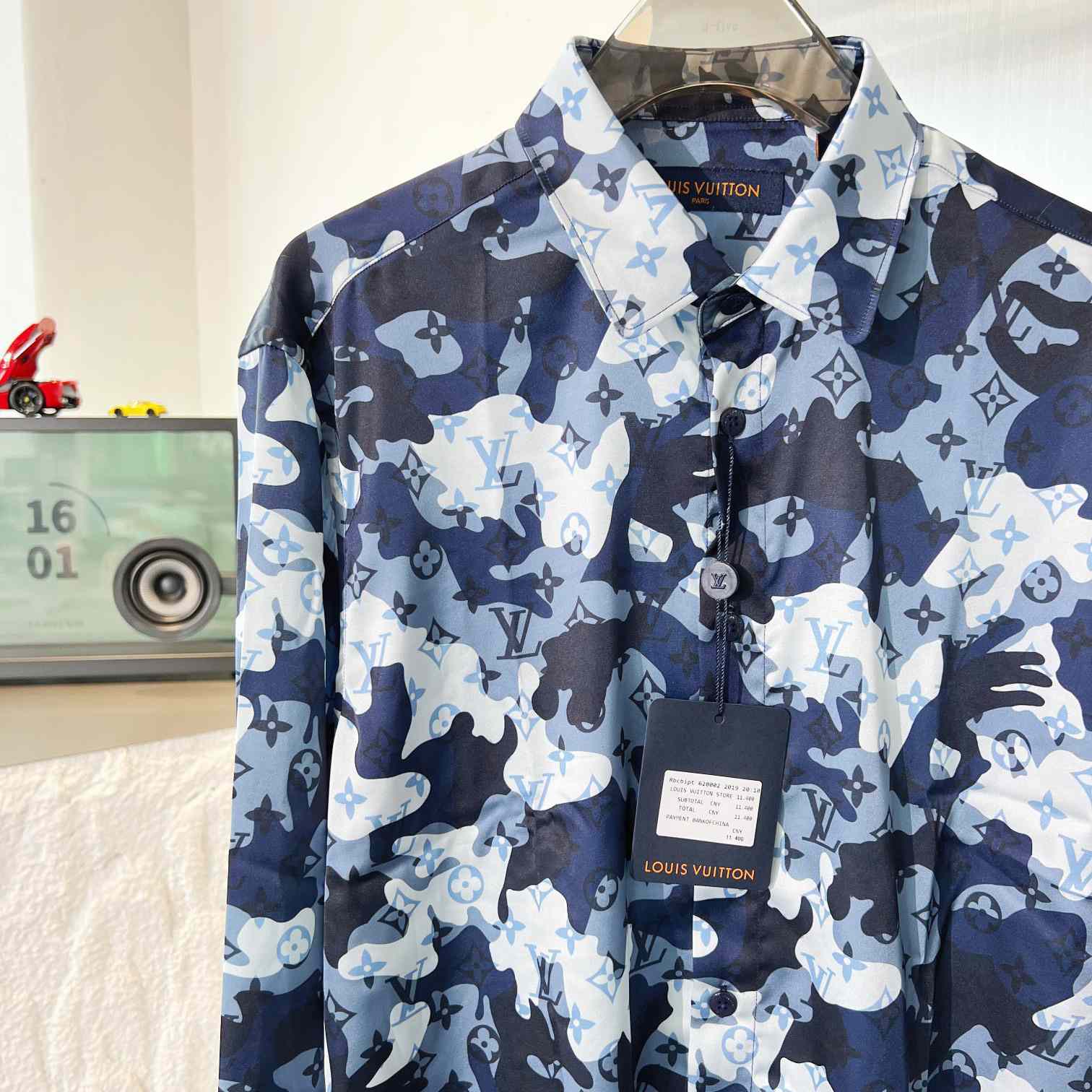 Louis Vuitton Camo Regular Silk Shirt   1A7XVH - FashionPlug