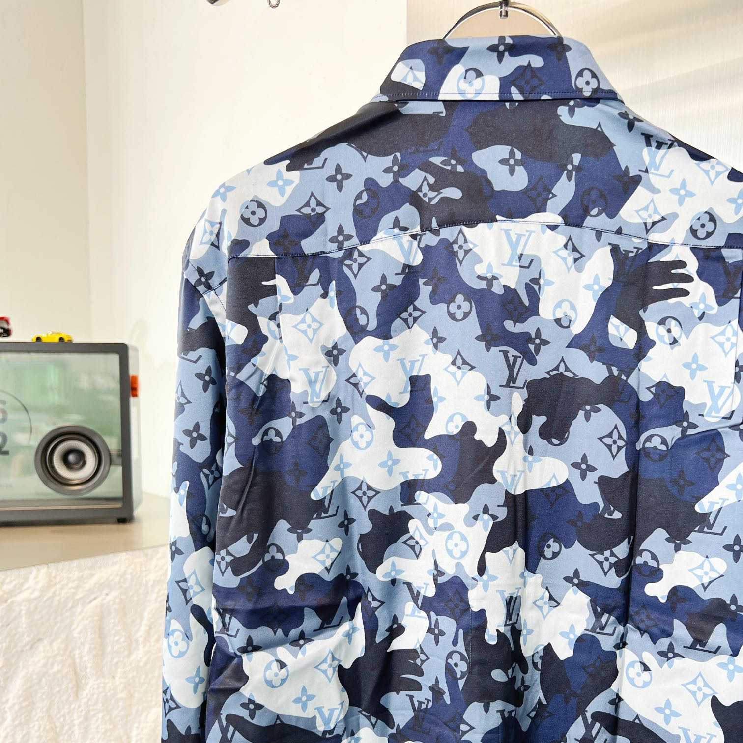 Louis Vuitton Camo Regular Silk Shirt   1A7XVH - FashionPlug
