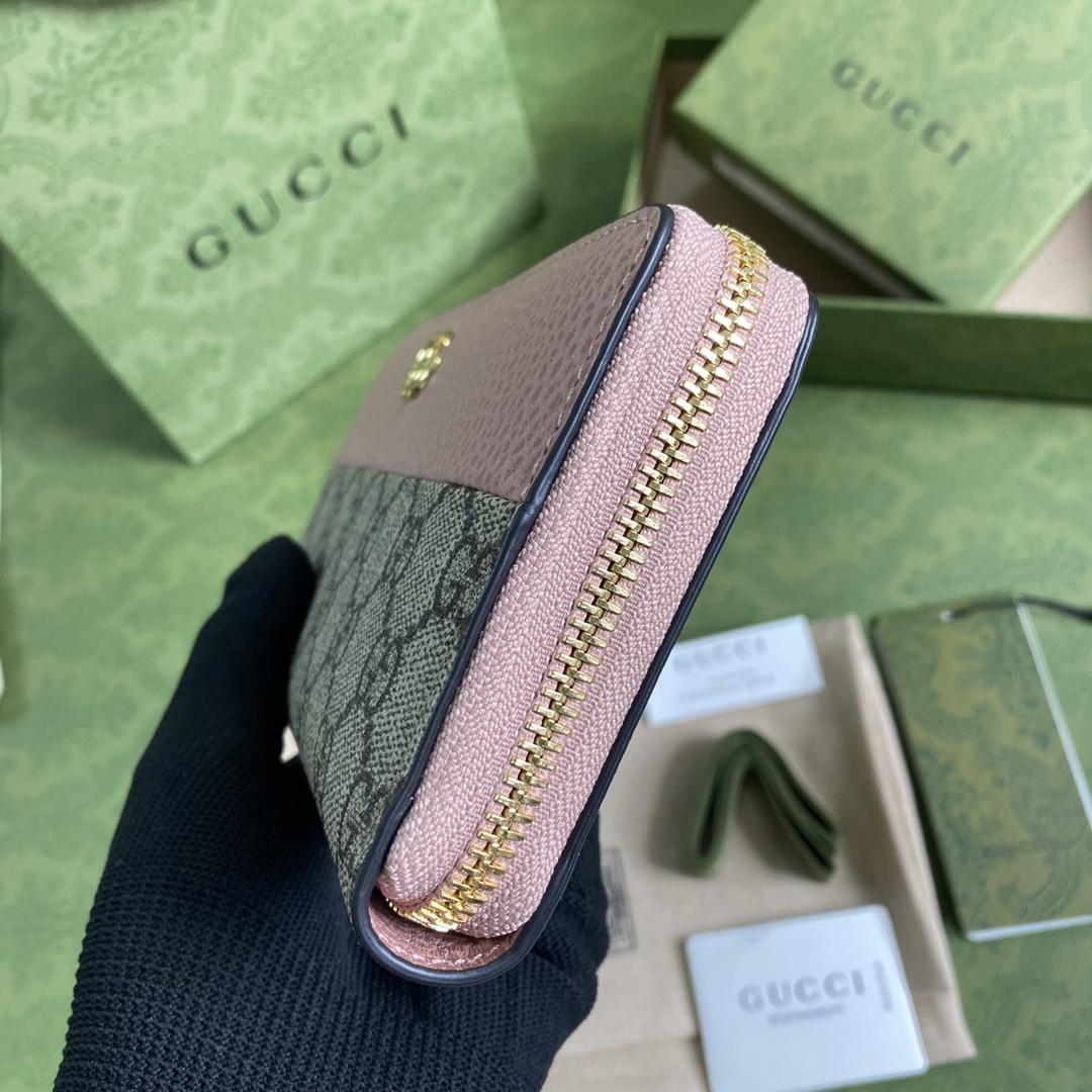 Gucci GG Marmont Zip Around Wallet(19-10-3.5cm)    - FashionPlug