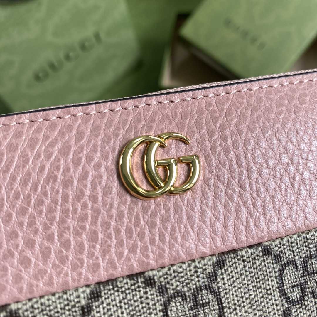 Gucci GG Marmont Zip Around Wallet(19-10-3.5cm)    - FashionPlug