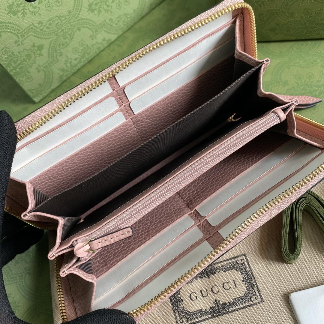 Gucci GG Marmont Zip Around Wallet(19-10-3.5cm)    - FashionPlug