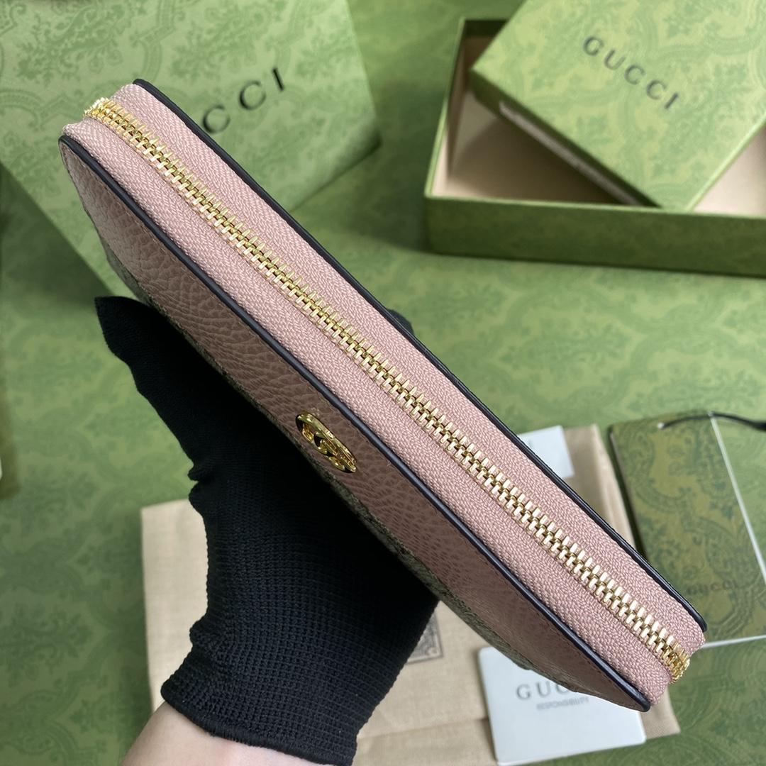 Gucci GG Marmont Zip Around Wallet(19-10-3.5cm)    - FashionPlug