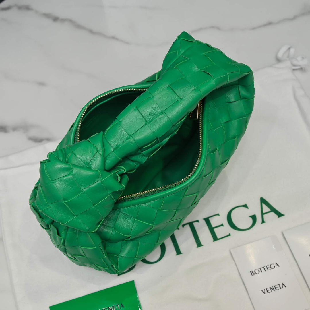 Bottega Veneta Mini Jodie Intrecciato Leather Top Handle Bag(28-23-8cm) - FashionPlug
