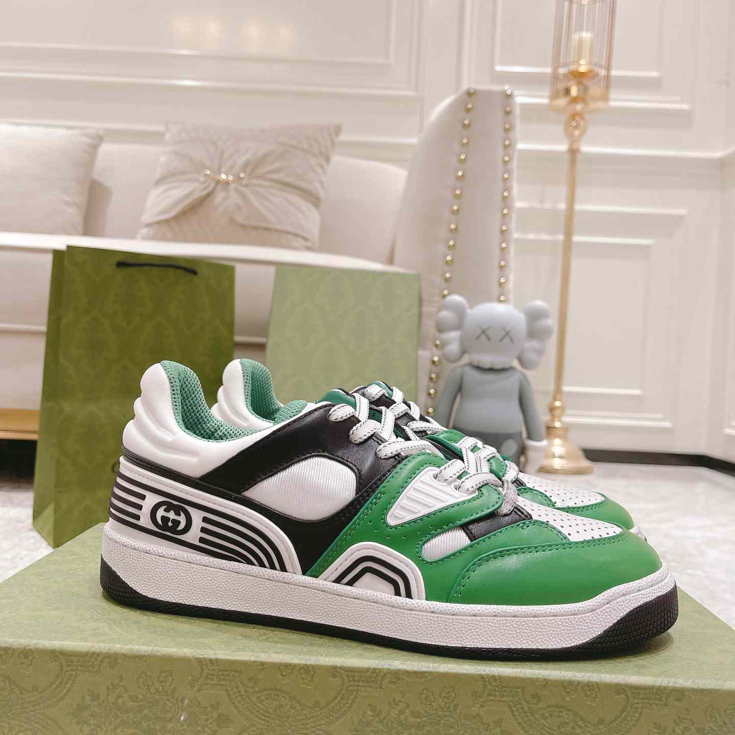 Gucci Basket Sneaker With lnterlocking G  - FashionPlug