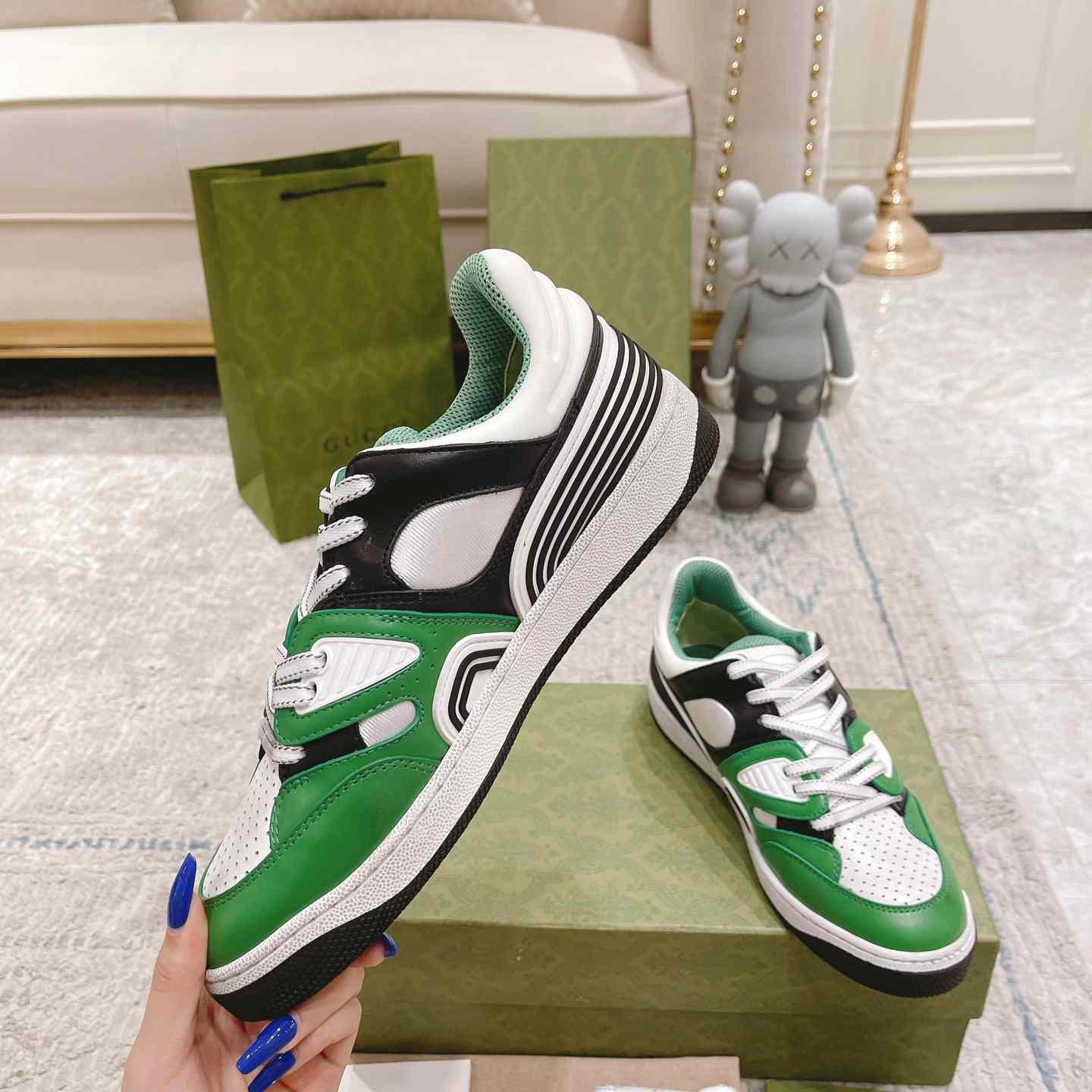 Gucci Basket Sneaker With lnterlocking G  - FashionPlug