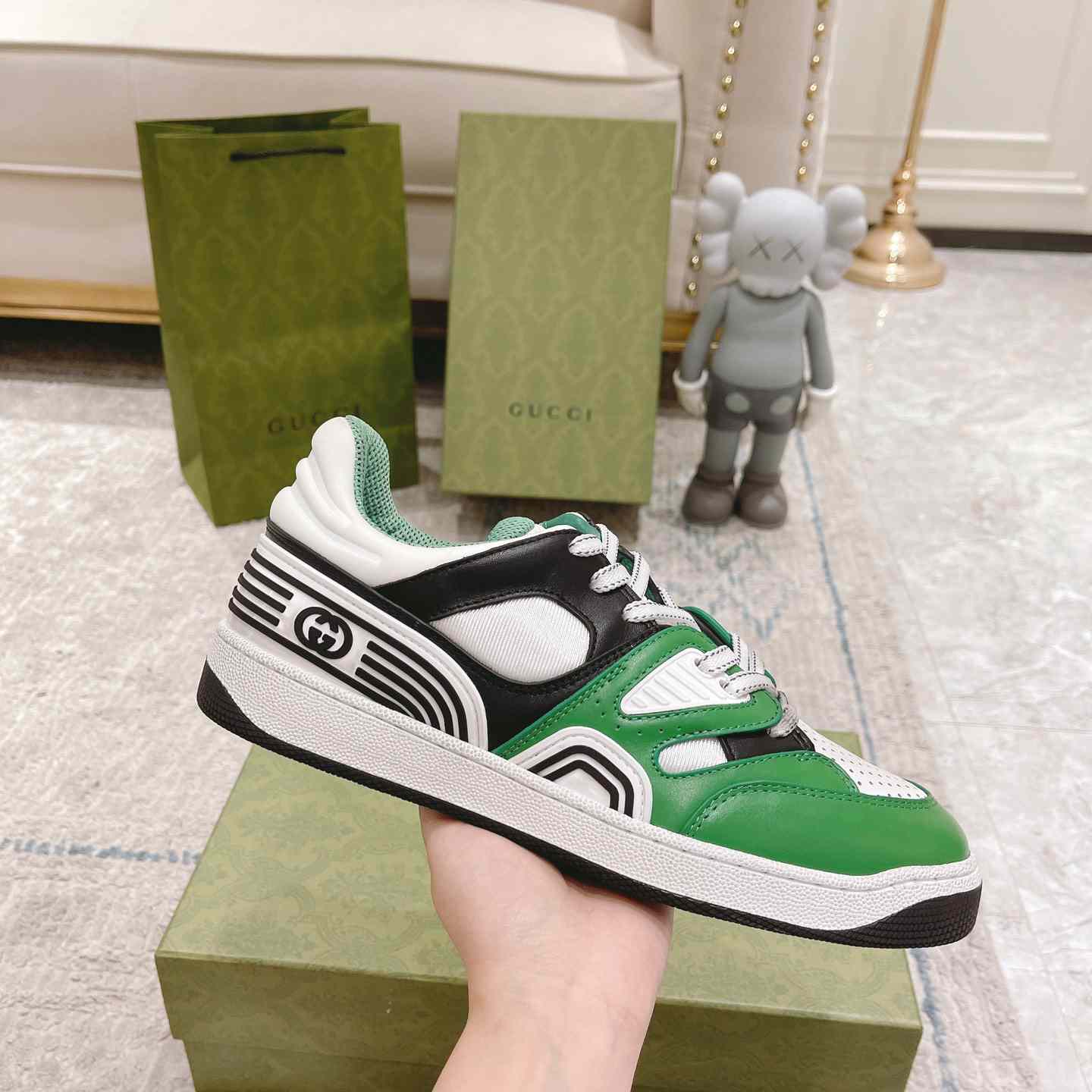 Gucci Basket Sneaker With lnterlocking G  - FashionPlug