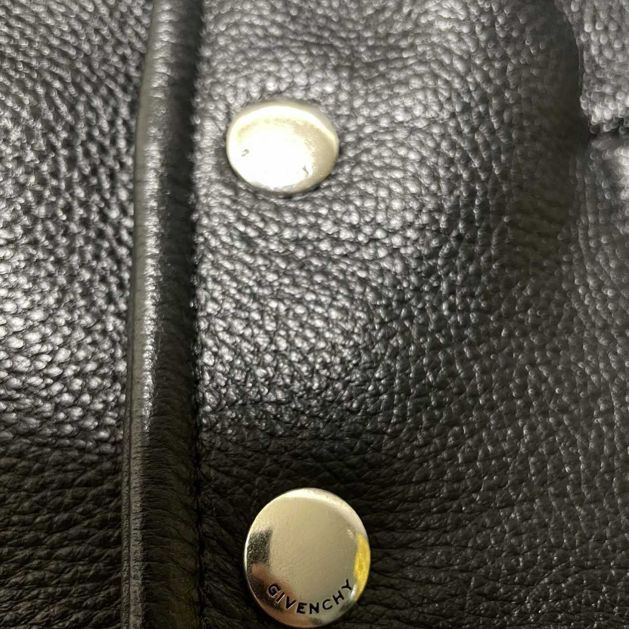 Givenchy Logo Leather Bomber Jacket In Black - FashionPlug