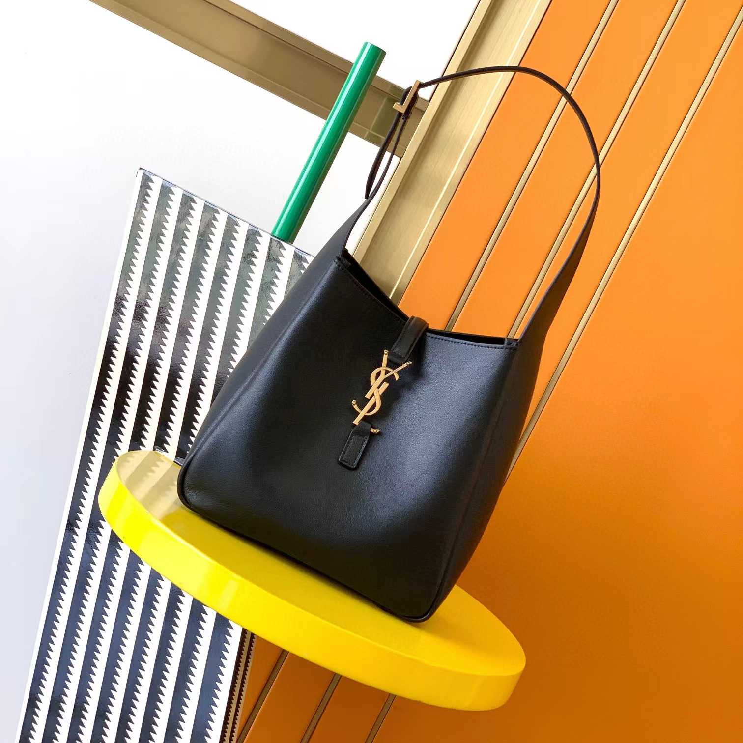 Saint Laurent LE 5 À 7 Soft Small Hobo Bag In Smooth Leather - FashionPlug