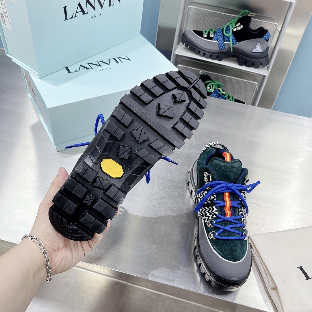 Lanvin Chunky-Sole Lace-Up Sneakers - FashionPlug