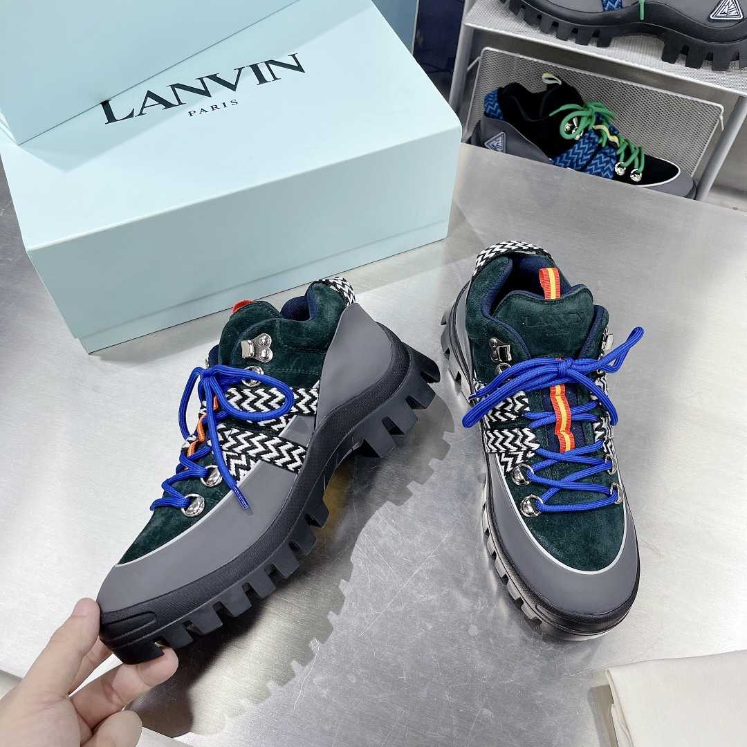 Lanvin Chunky-Sole Lace-Up Sneakers - FashionPlug