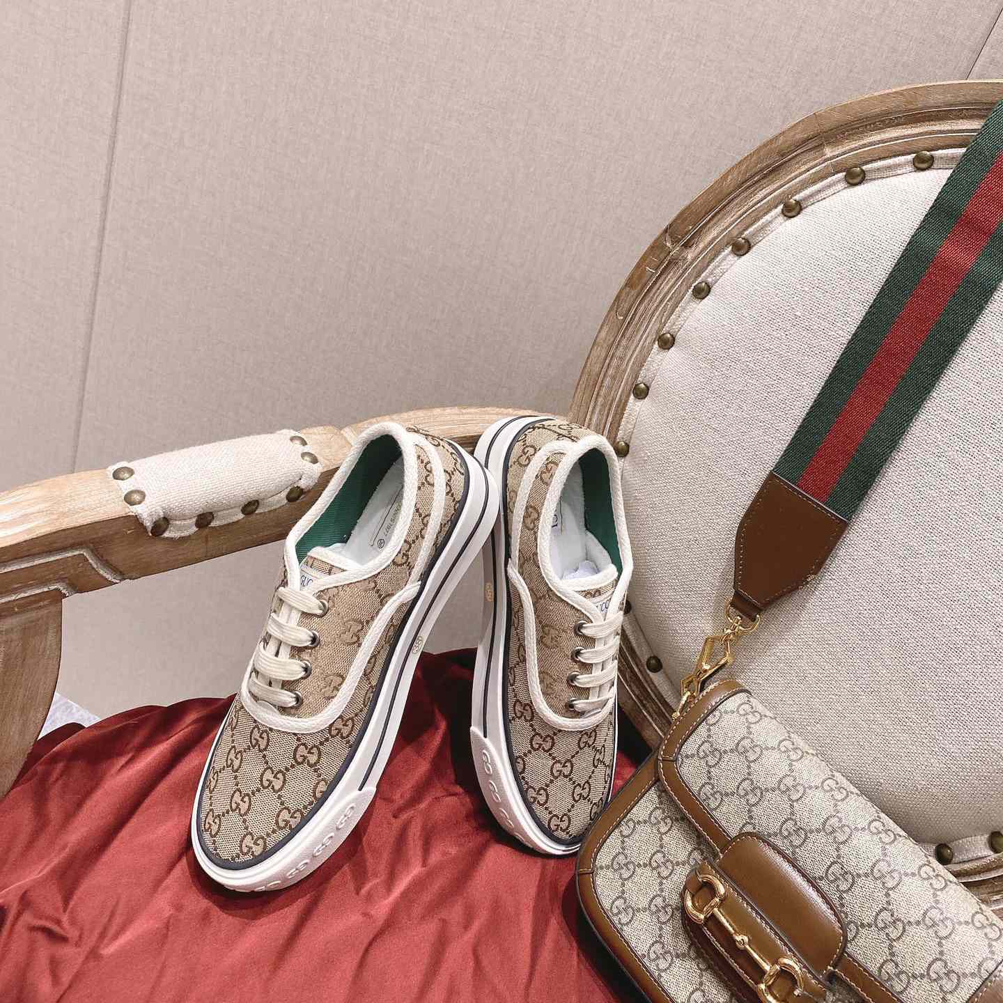 Gucci Tennis 1977 Canvas Sneakers - FashionPlug