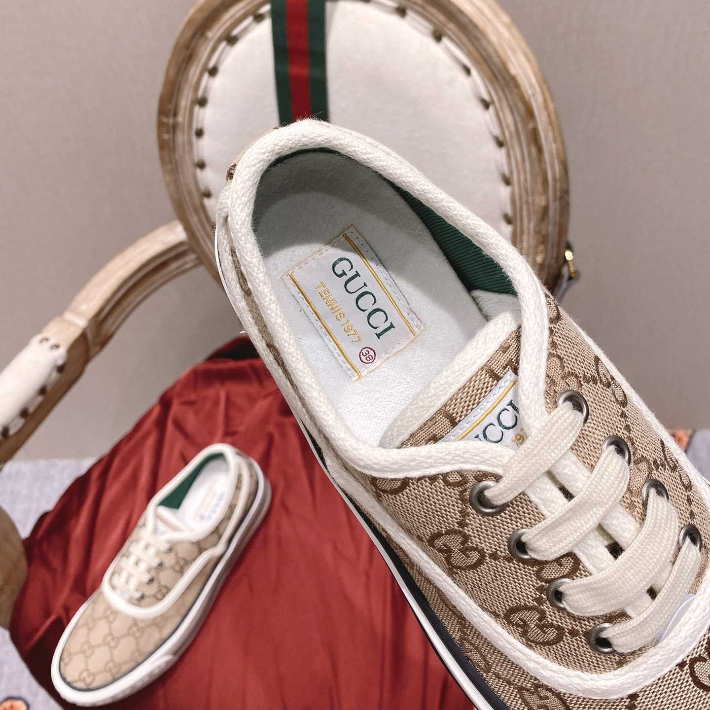 Gucci Tennis 1977 Canvas Sneakers - FashionPlug