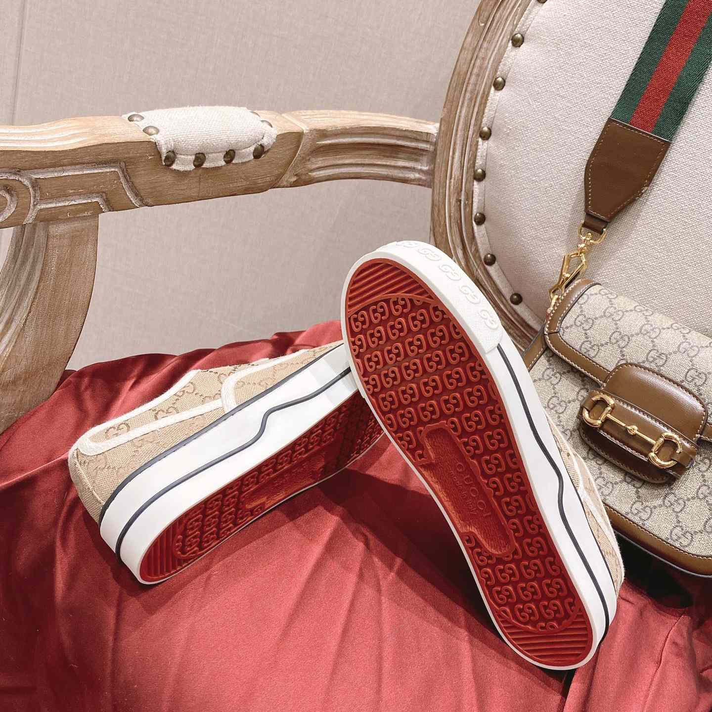 Gucci Tennis 1977 Canvas Sneakers - FashionPlug