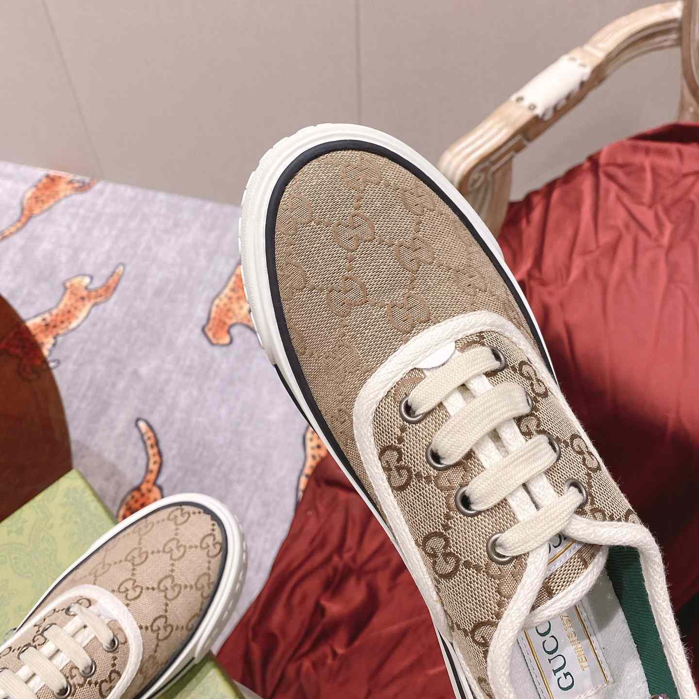 Gucci Tennis 1977 Canvas Sneakers - FashionPlug