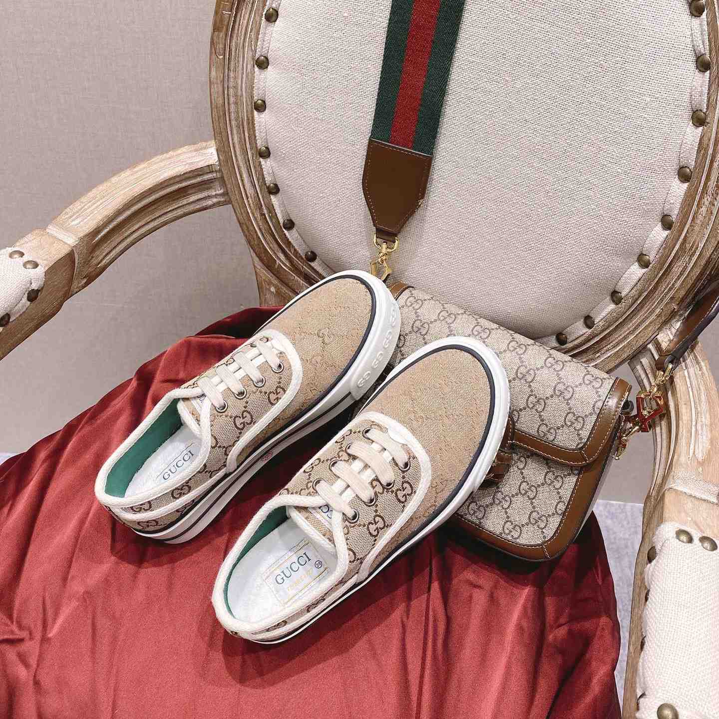 Gucci Tennis 1977 Canvas Sneakers - FashionPlug