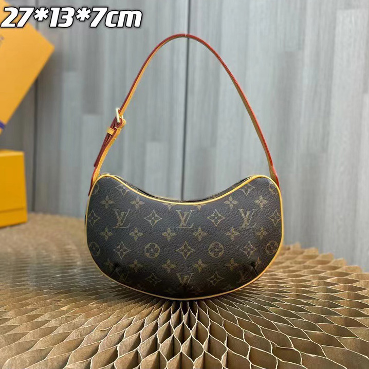 Louis Vuitton Pochette Croissant Handbag(27-13-7cm)     M51510 - FashionPlug