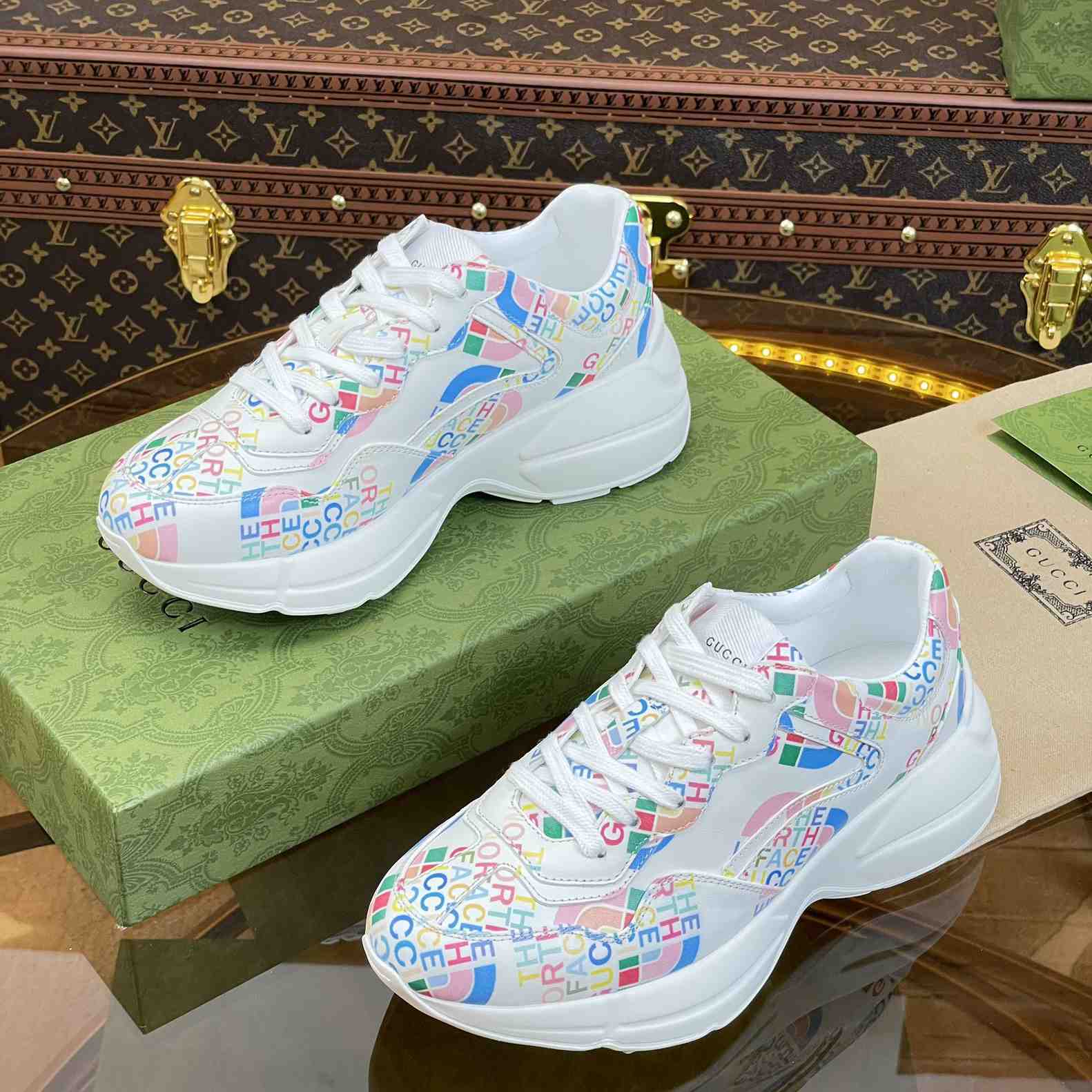 The North Face x Gucci Rhyton Sneaker - FashionPlug