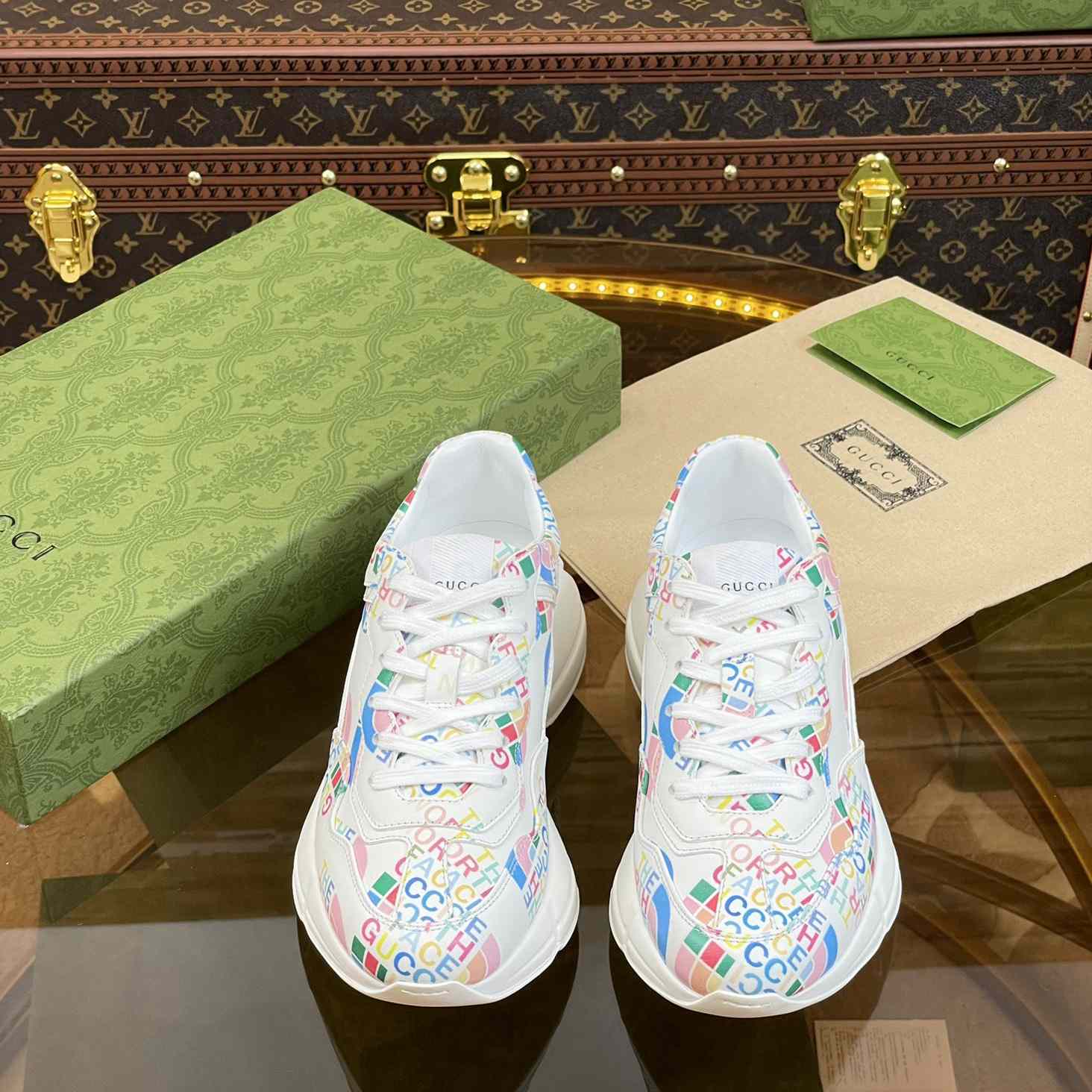 The North Face x Gucci Rhyton Sneaker - FashionPlug