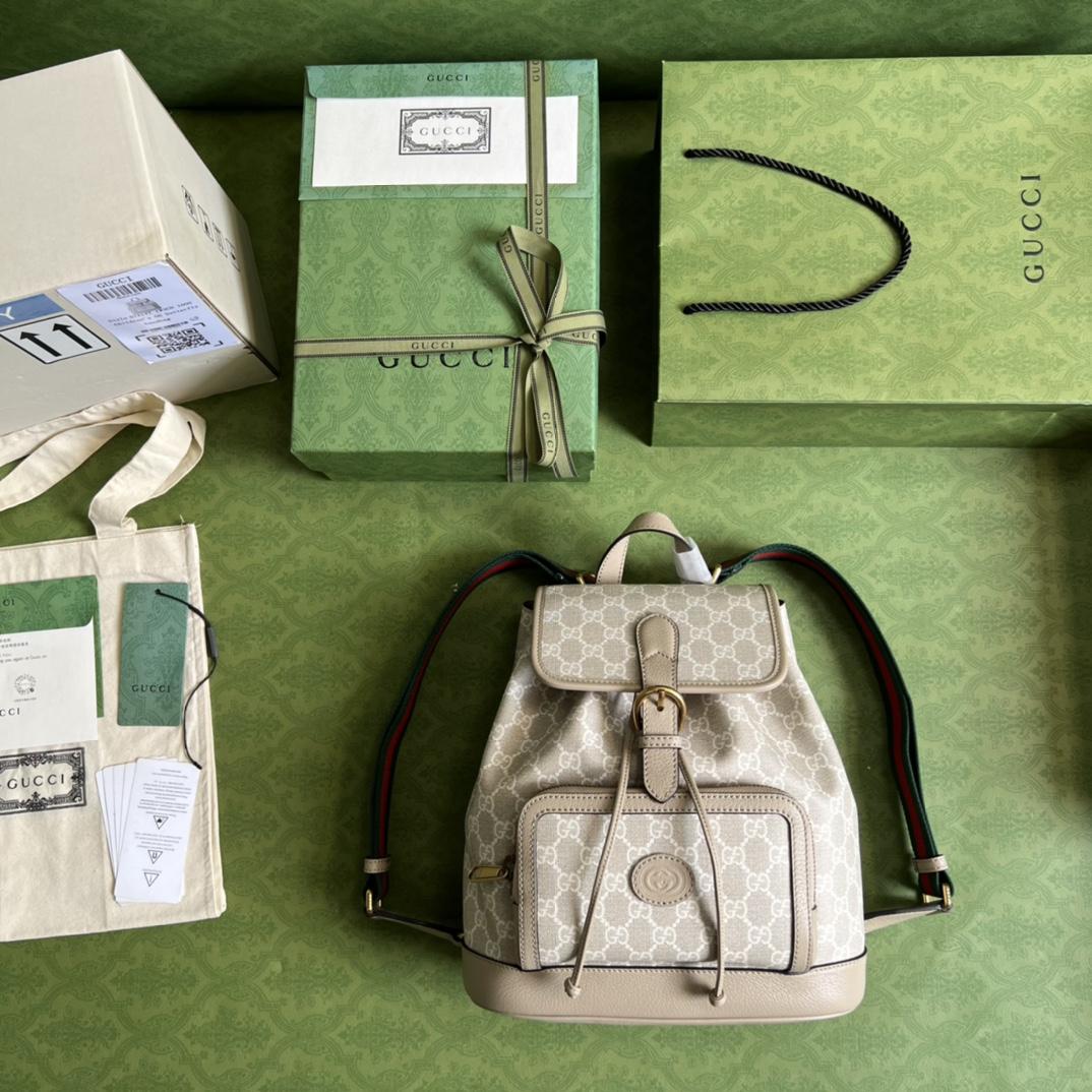Gucci Backpack With Interlocking G(26.5- 30- 13cm) - FashionPlug