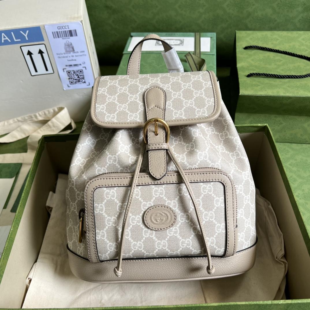 Gucci Backpack With Interlocking G(26.5- 30- 13cm) - FashionPlug