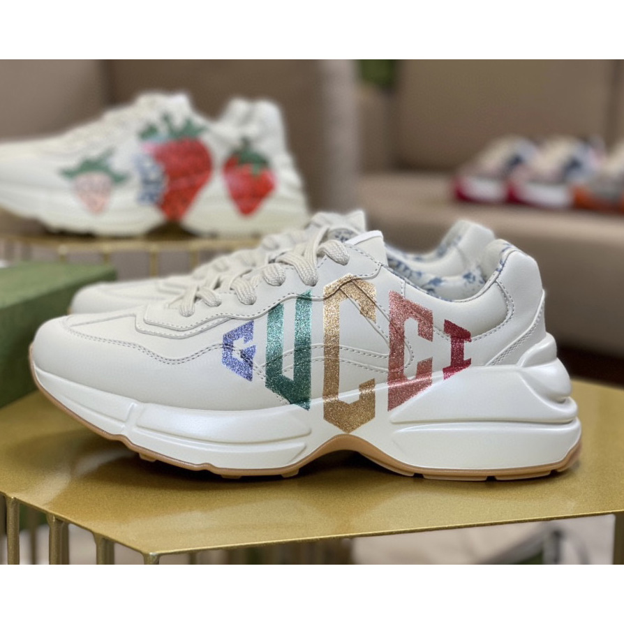 Gucci Rhyton Glitter Gucci Sneaker - FashionPlug