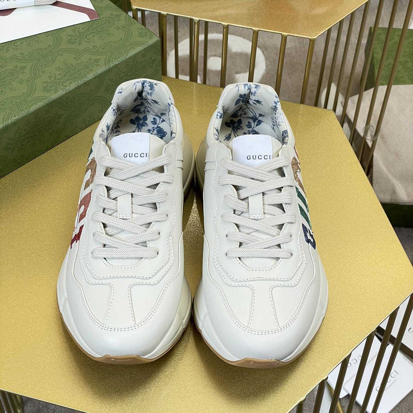 Gucci Rhyton Glitter Gucci Sneaker - FashionPlug