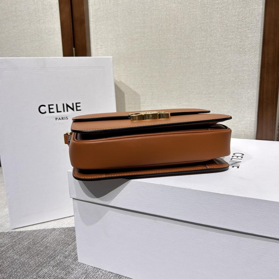 Celine Classique Triomphe Bag In Natural Calfskin     - FashionPlug
