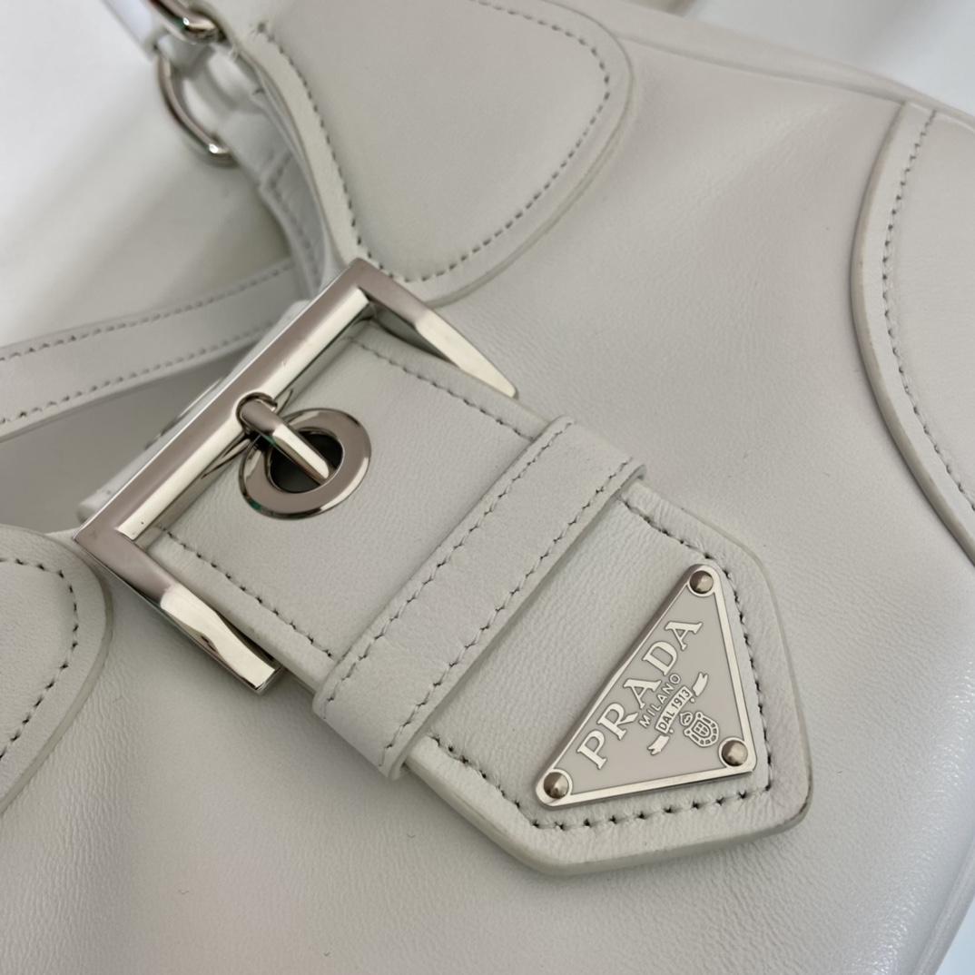 Prada Moon Re-Nylon And Leather Bag(22.5-16-7.5cm) - FashionPlug