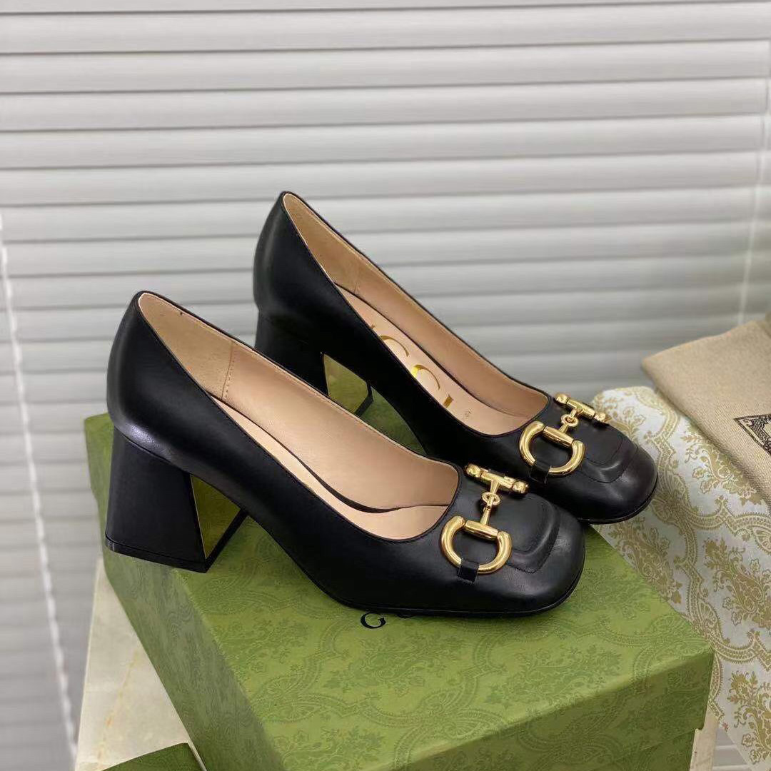 Gucci Women's Mid-heel Pump With Horsebit - FashionPlug