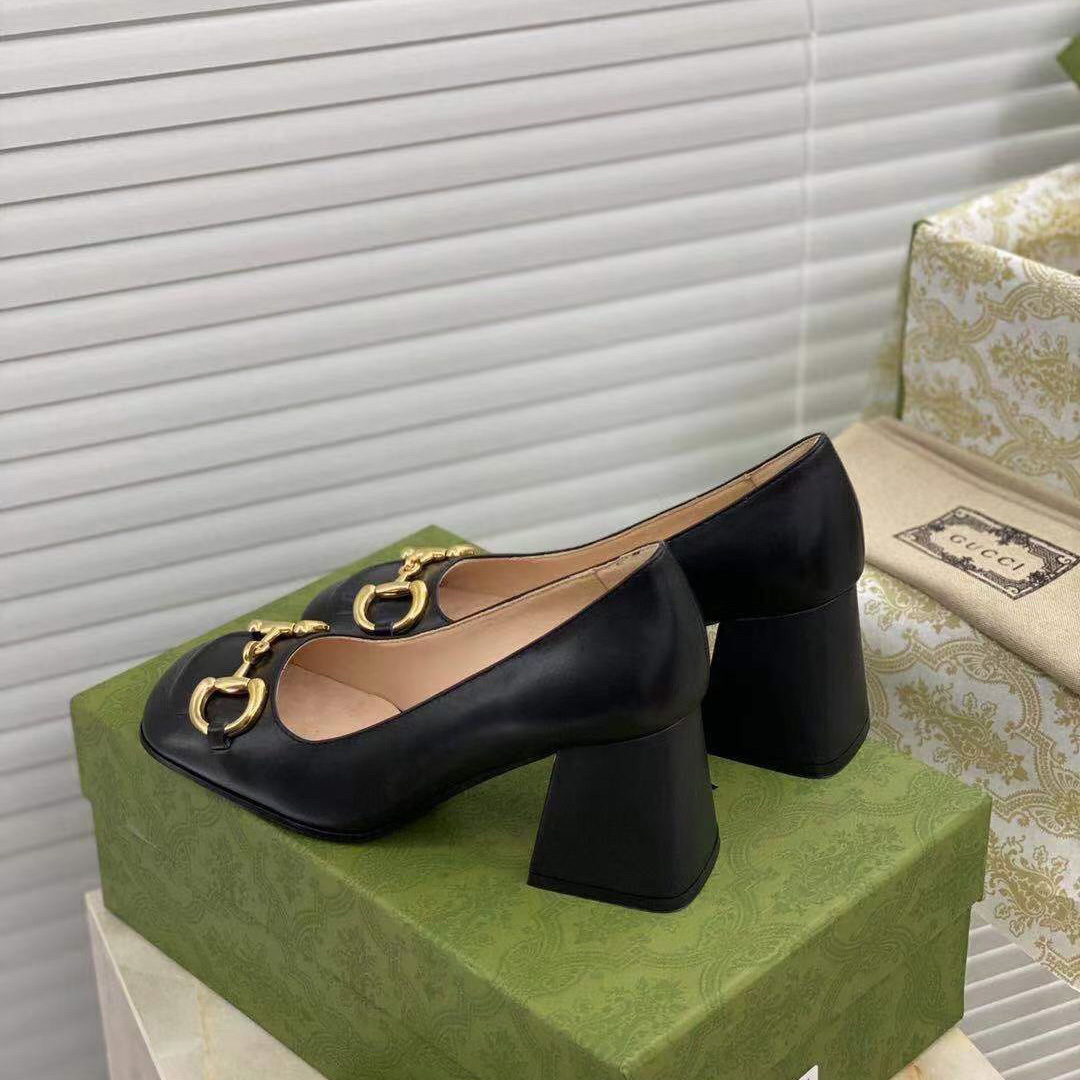 Gucci Women's Mid-heel Pump With Horsebit - FashionPlug