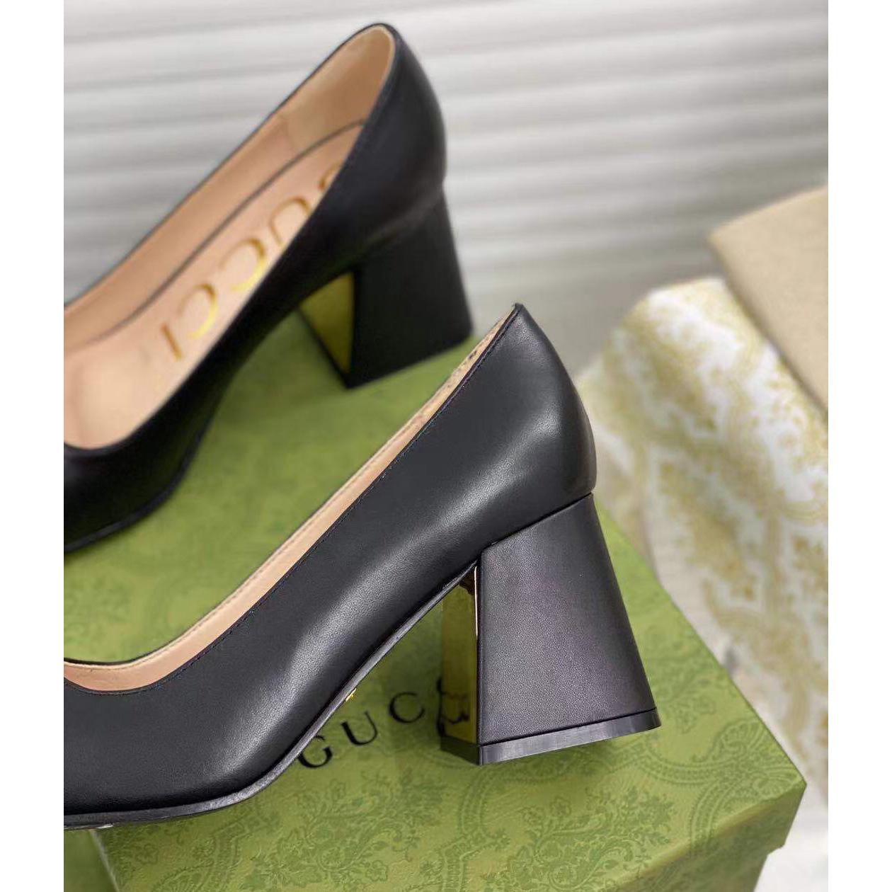 Gucci Women's Mid-heel Pump With Horsebit - FashionPlug
