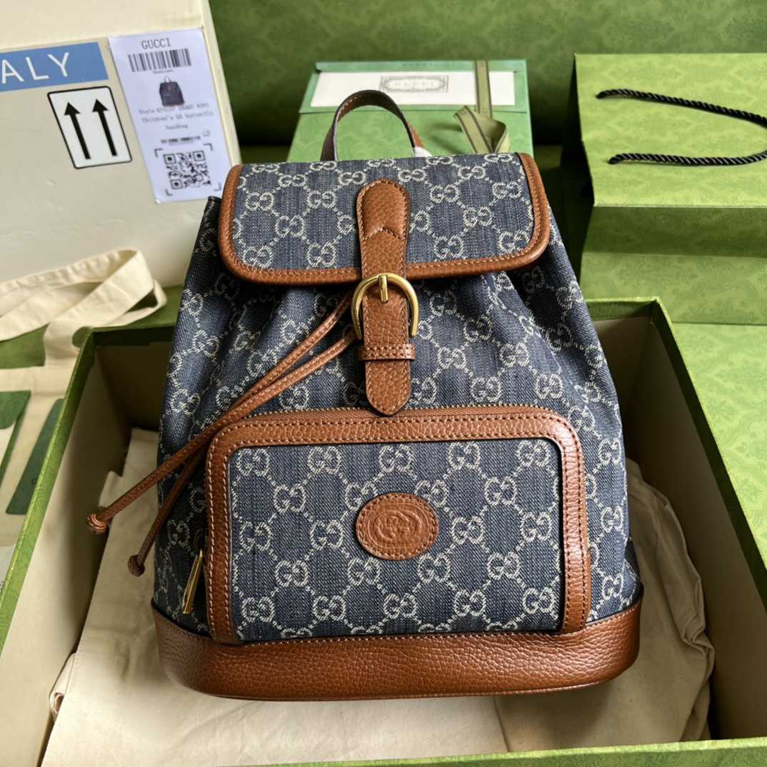 Gucci Backpack With Interlocking G(26.5- 30- 13cm) - FashionPlug