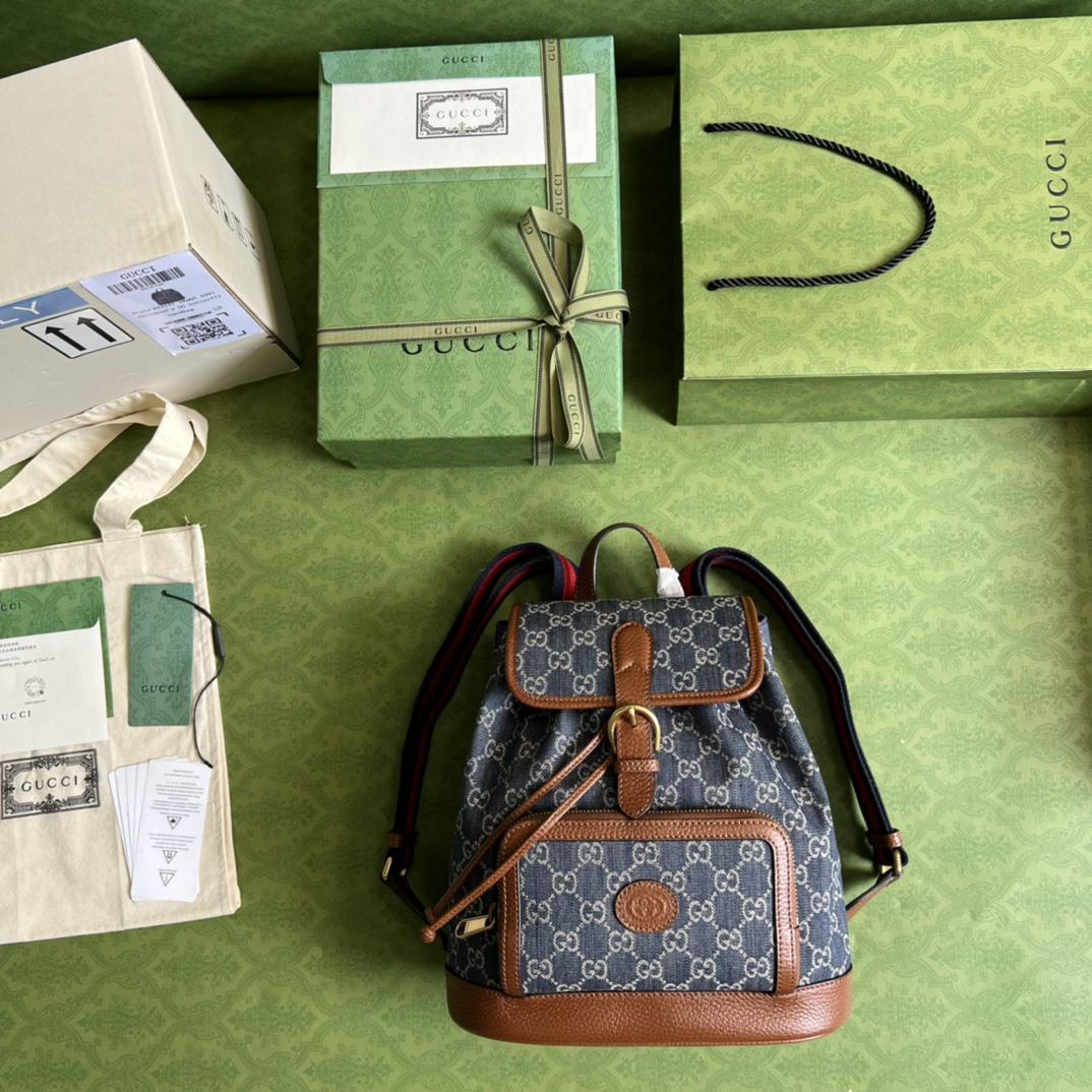 Gucci Backpack With Interlocking G(26.5- 30- 13cm) - FashionPlug