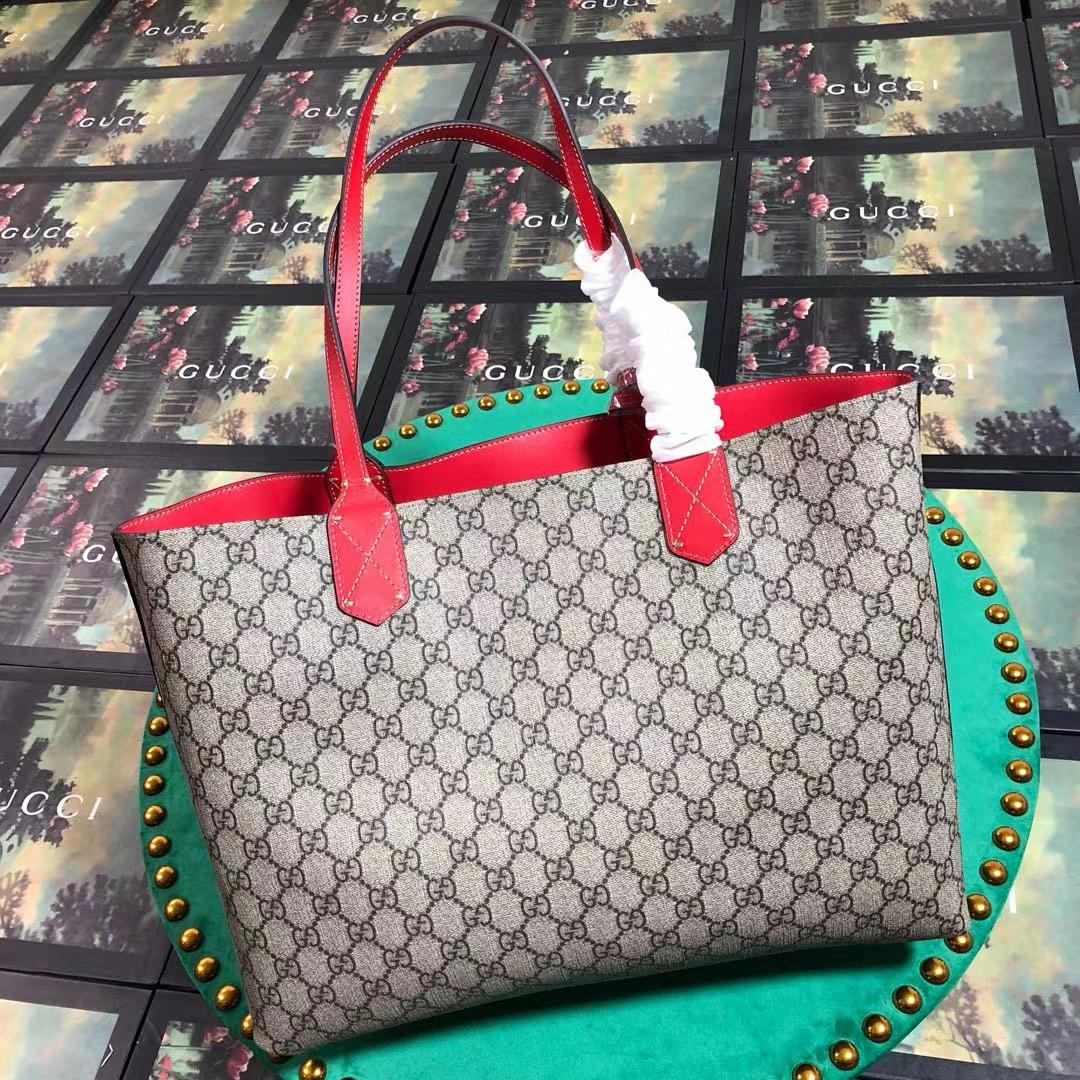Gucci Reversible Tote GG Print Leather Medium  - FashionPlug