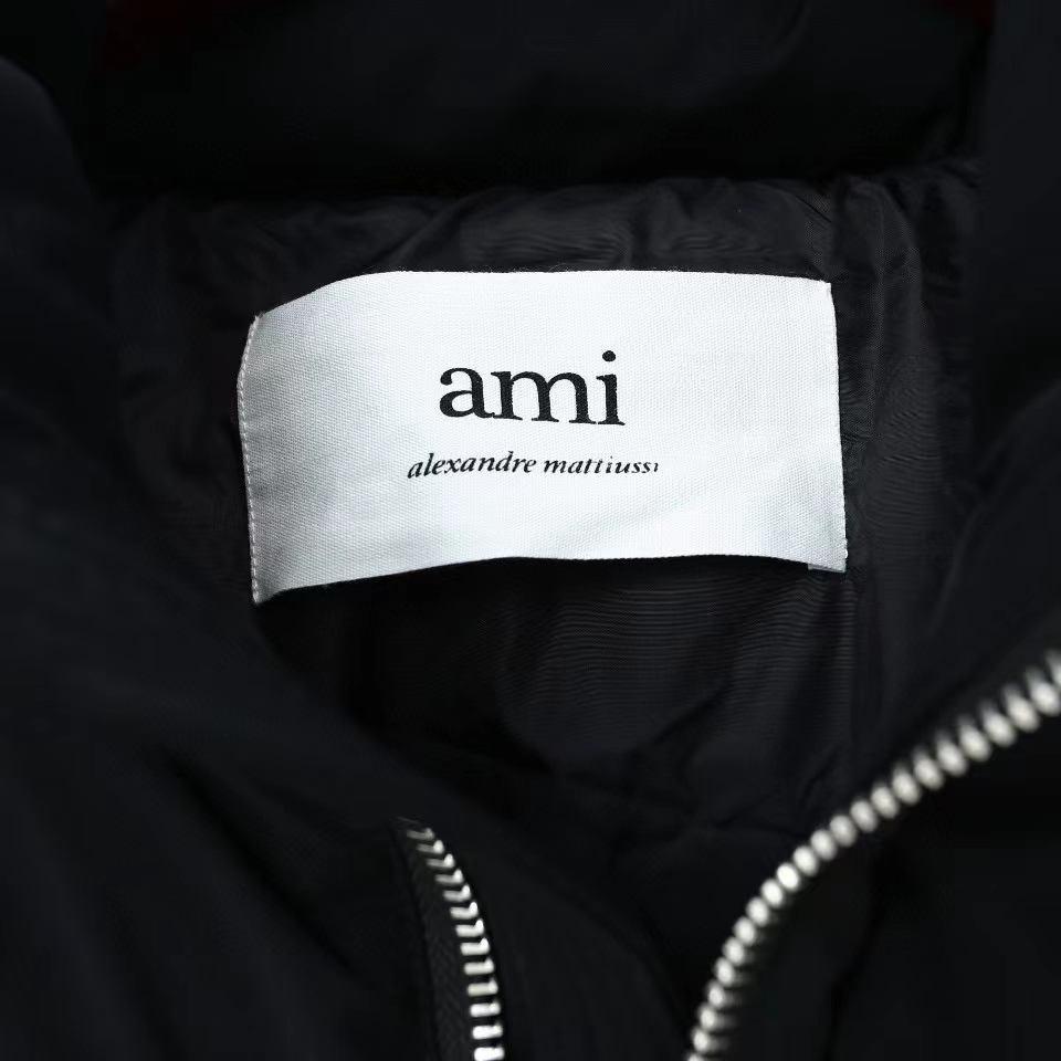 Ami Paris Ami de Coeur-patch padded jacket - FashionPlug