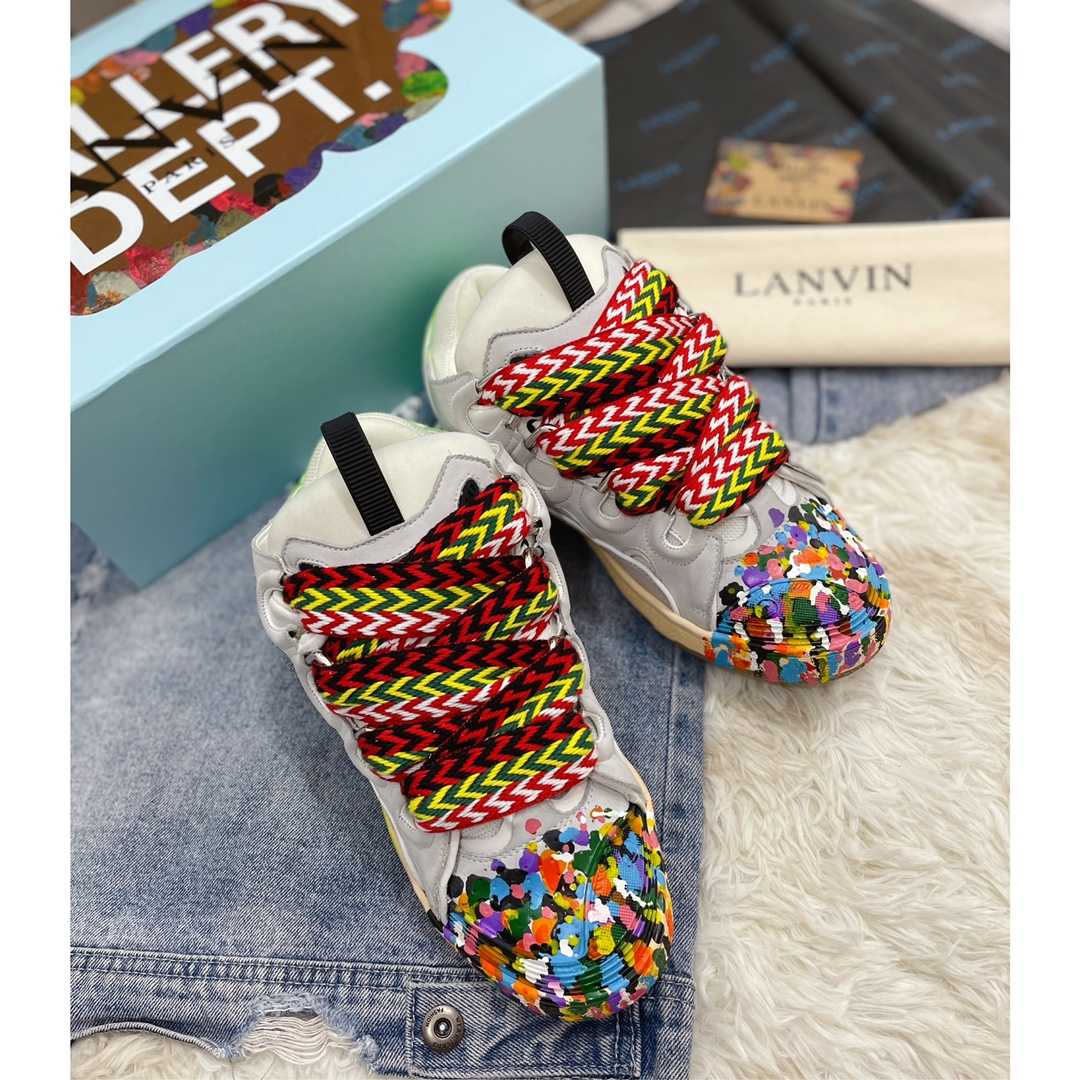 Lanvin x Gallery Dept  Leather Curb Sneaker - FashionPlug