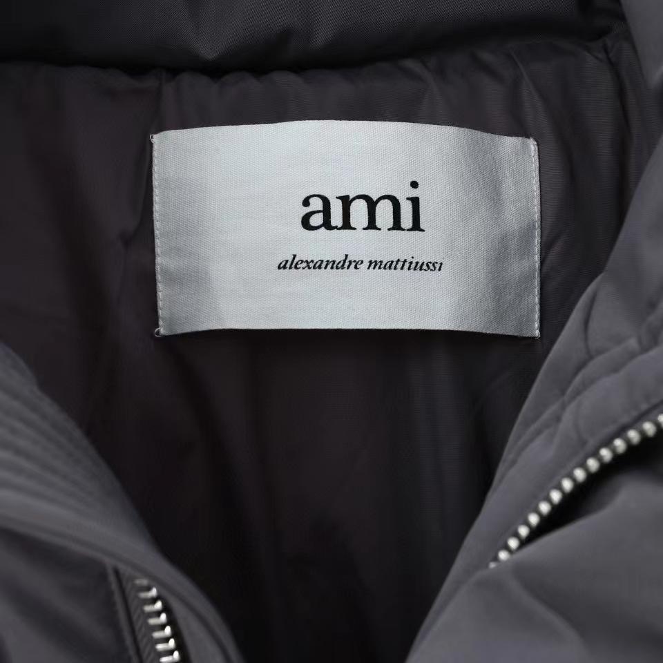 Ami Paris Ami de Coeur-patch padded jacket - FashionPlug
