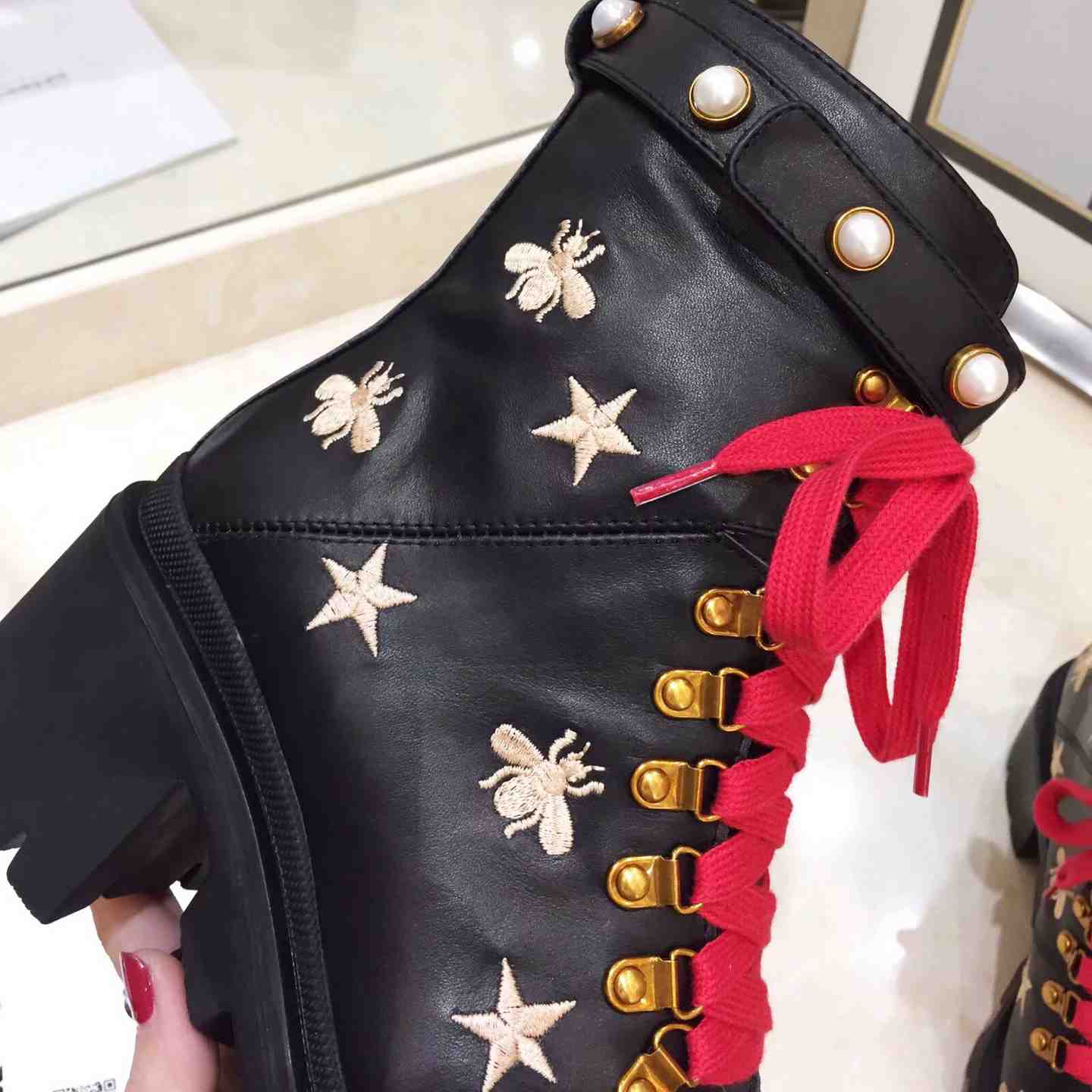 Gucci Leather Ankle Boot - FashionPlug