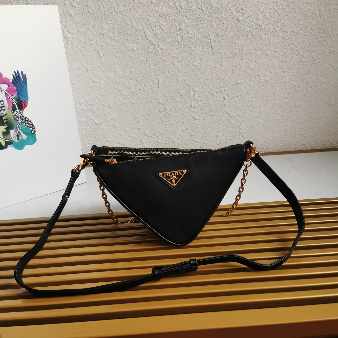 Prada Symbole Leather And Fabric Mini Bag(26-16-13cm) - FashionPlug