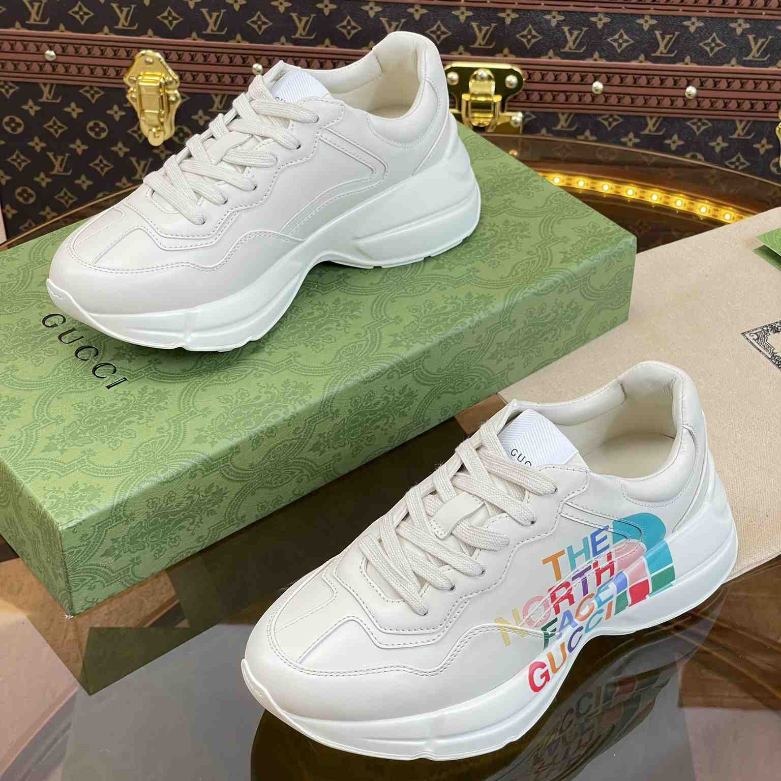 The North Face x Gucci Rhyton Sneaker - FashionPlug