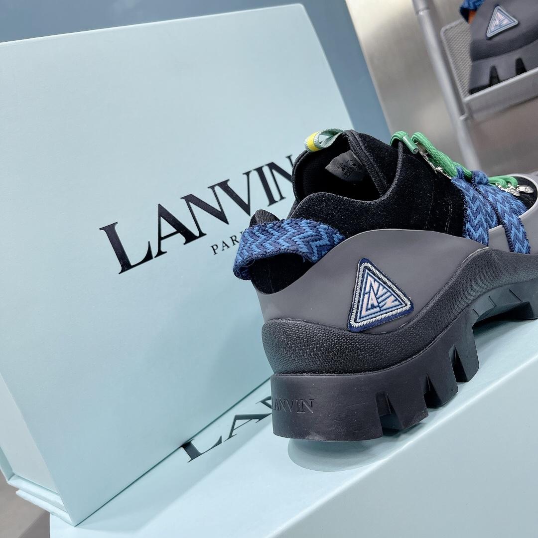 Lanvin Chunky-Sole Lace-Up Sneakers - FashionPlug