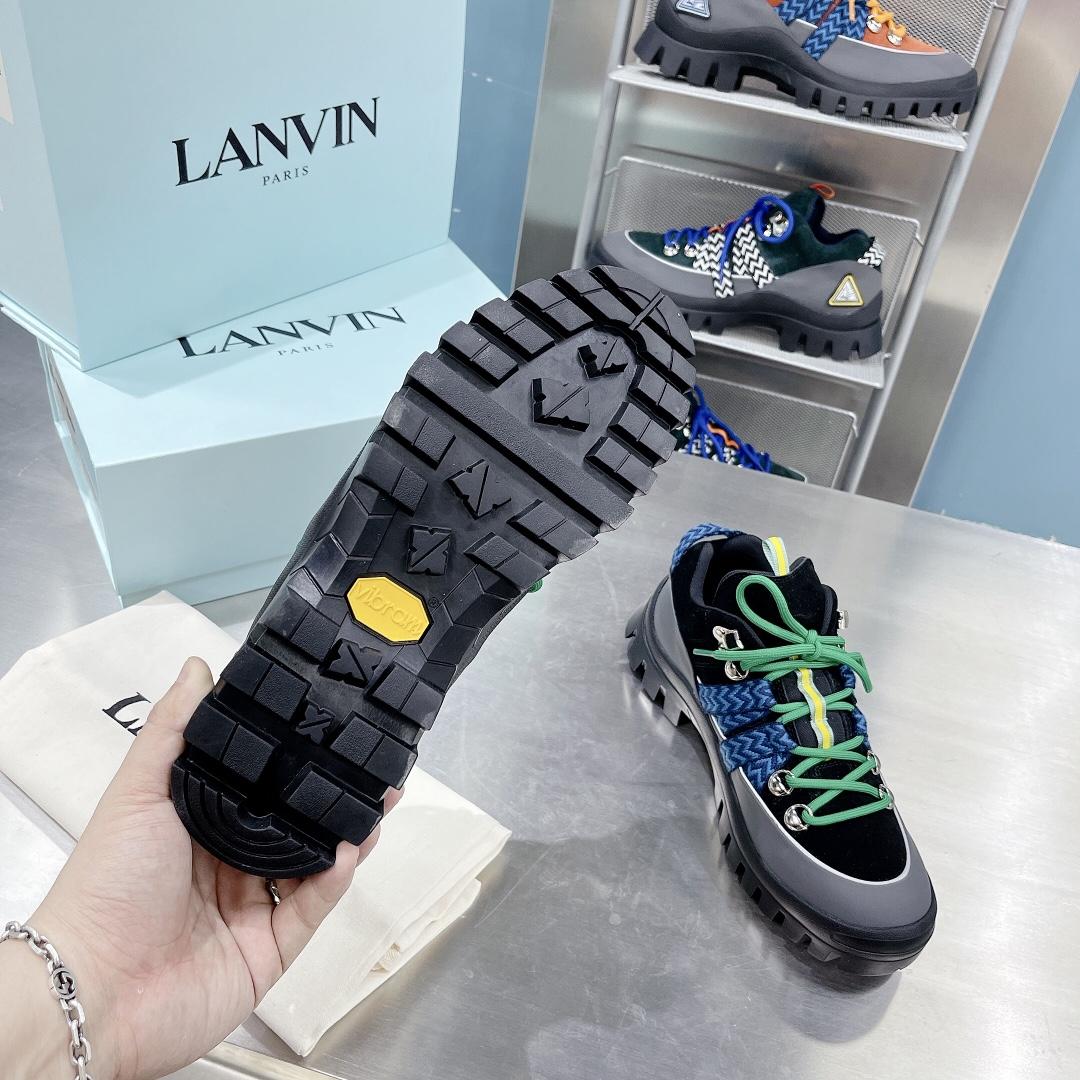 Lanvin Chunky-Sole Lace-Up Sneakers - FashionPlug