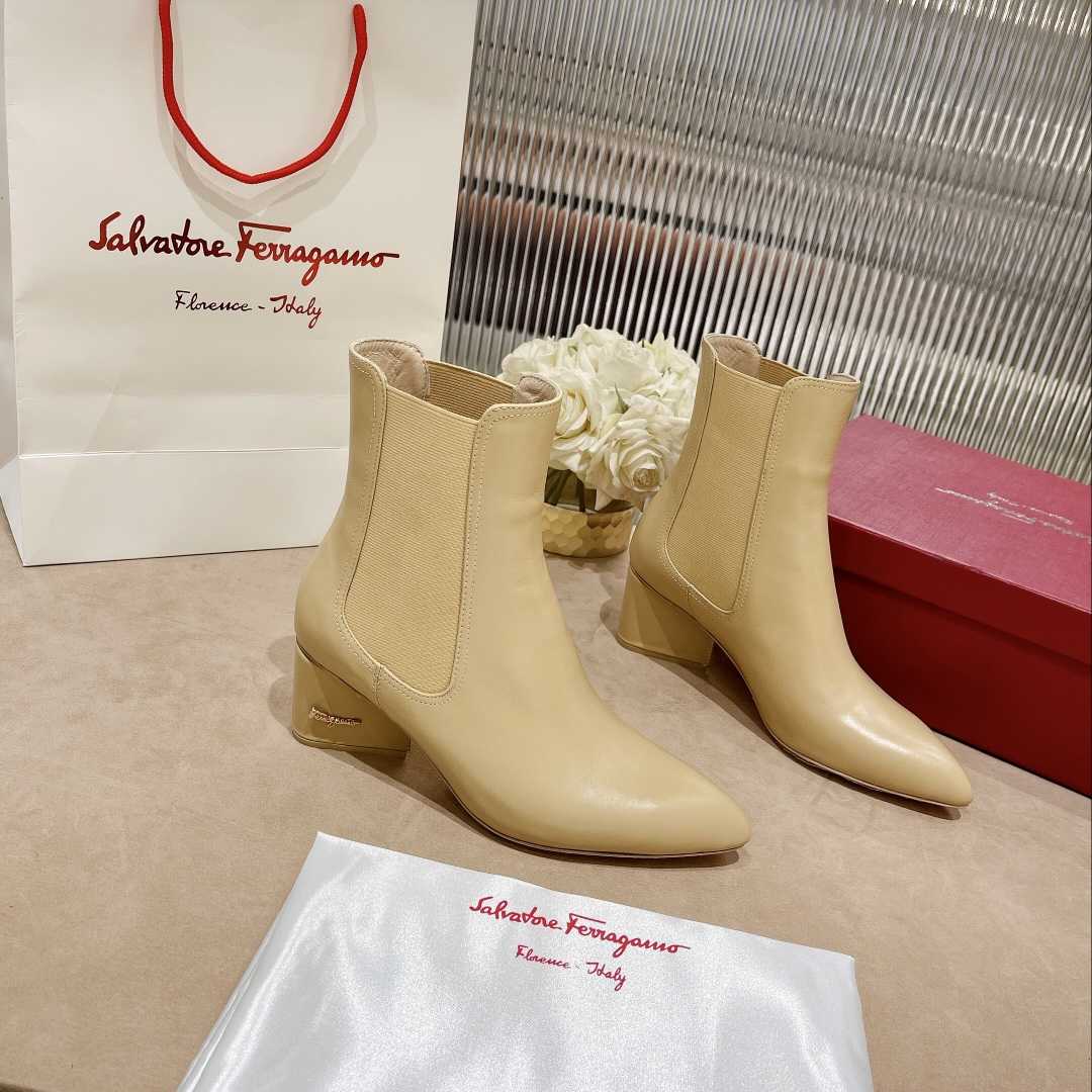Ferragamo Leather Ankle Boot - FashionPlug