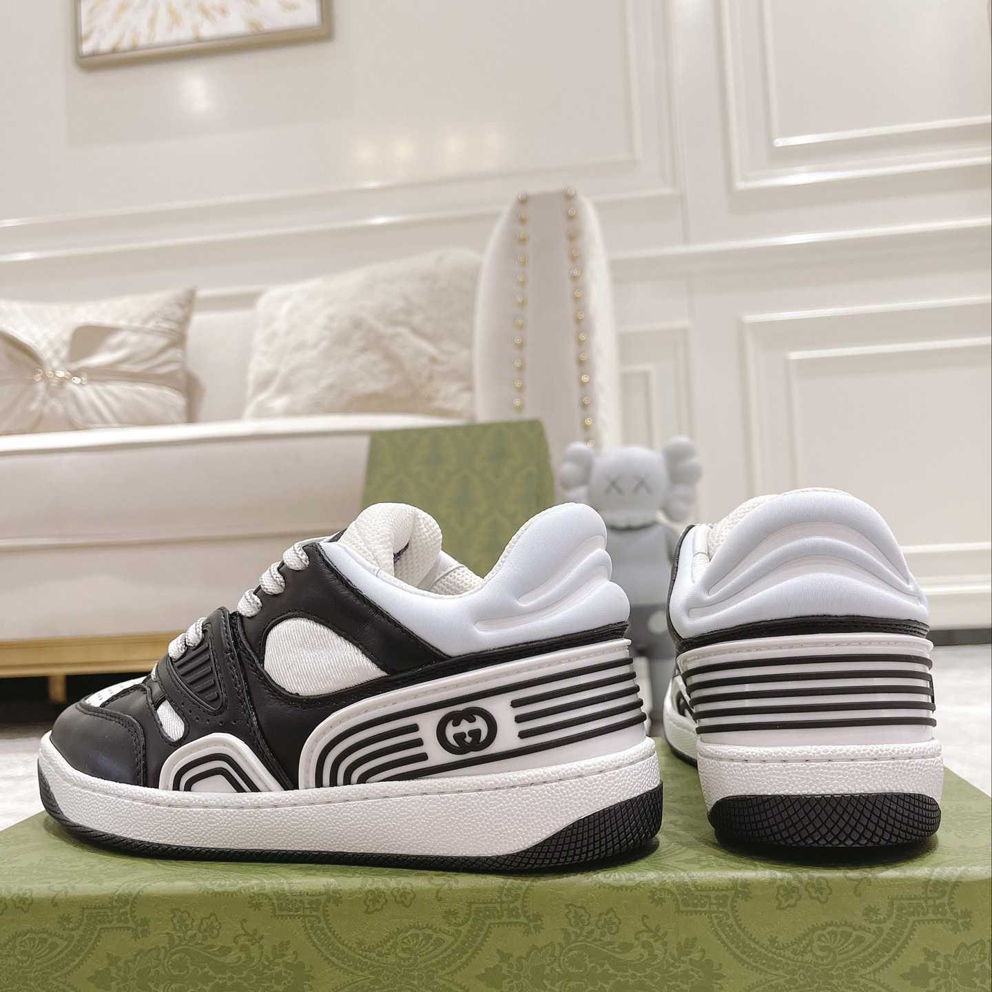 Gucci Basket Sneaker With lnterlocking G  - FashionPlug