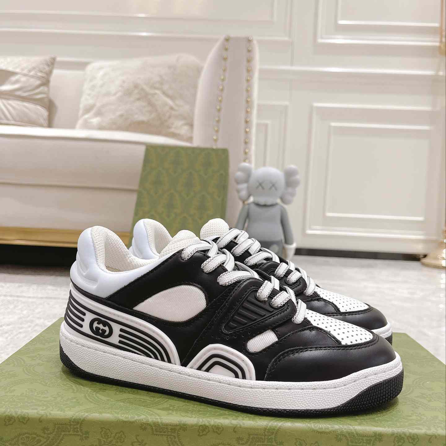 Gucci Basket Sneaker With lnterlocking G  - FashionPlug