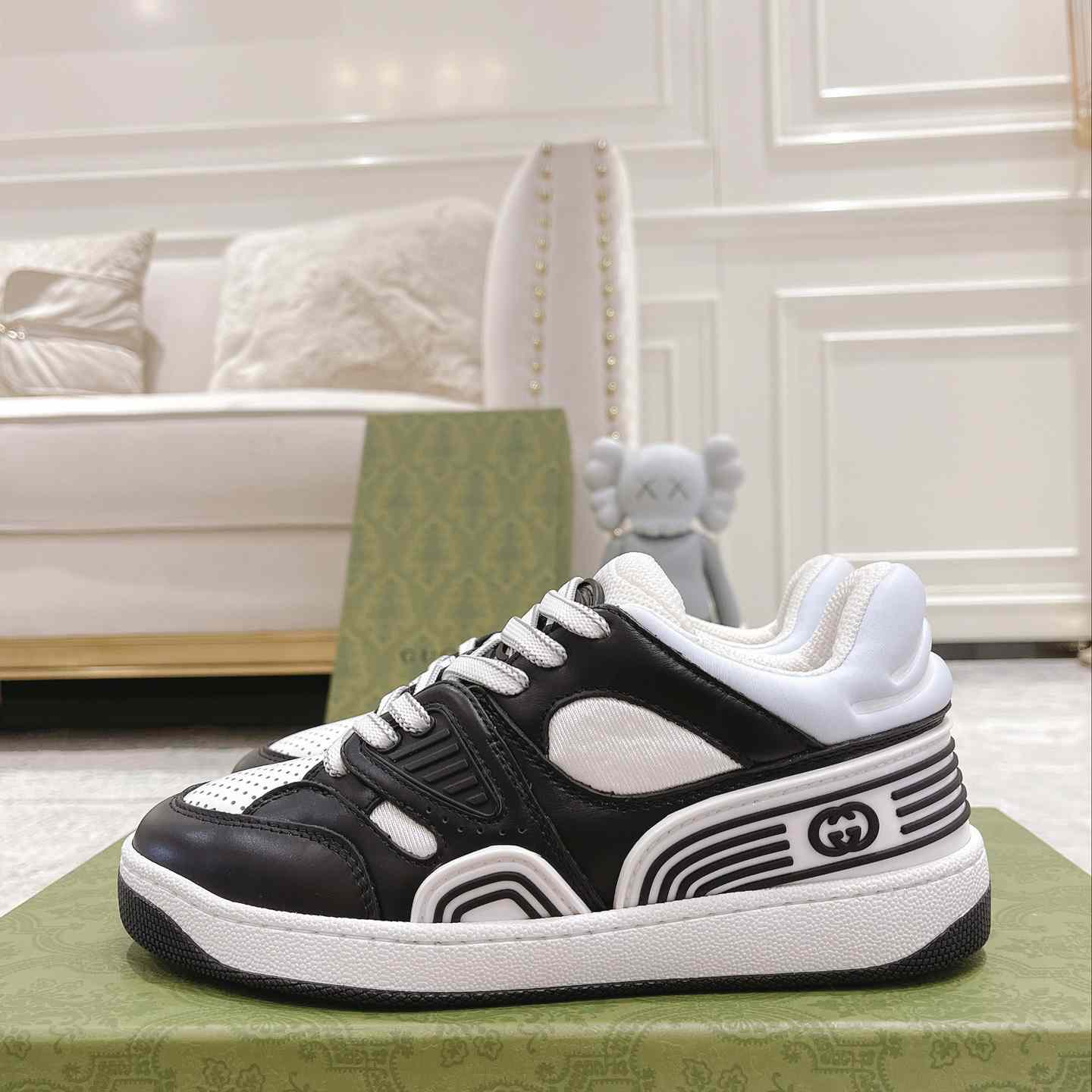Gucci Basket Sneaker With lnterlocking G  - FashionPlug