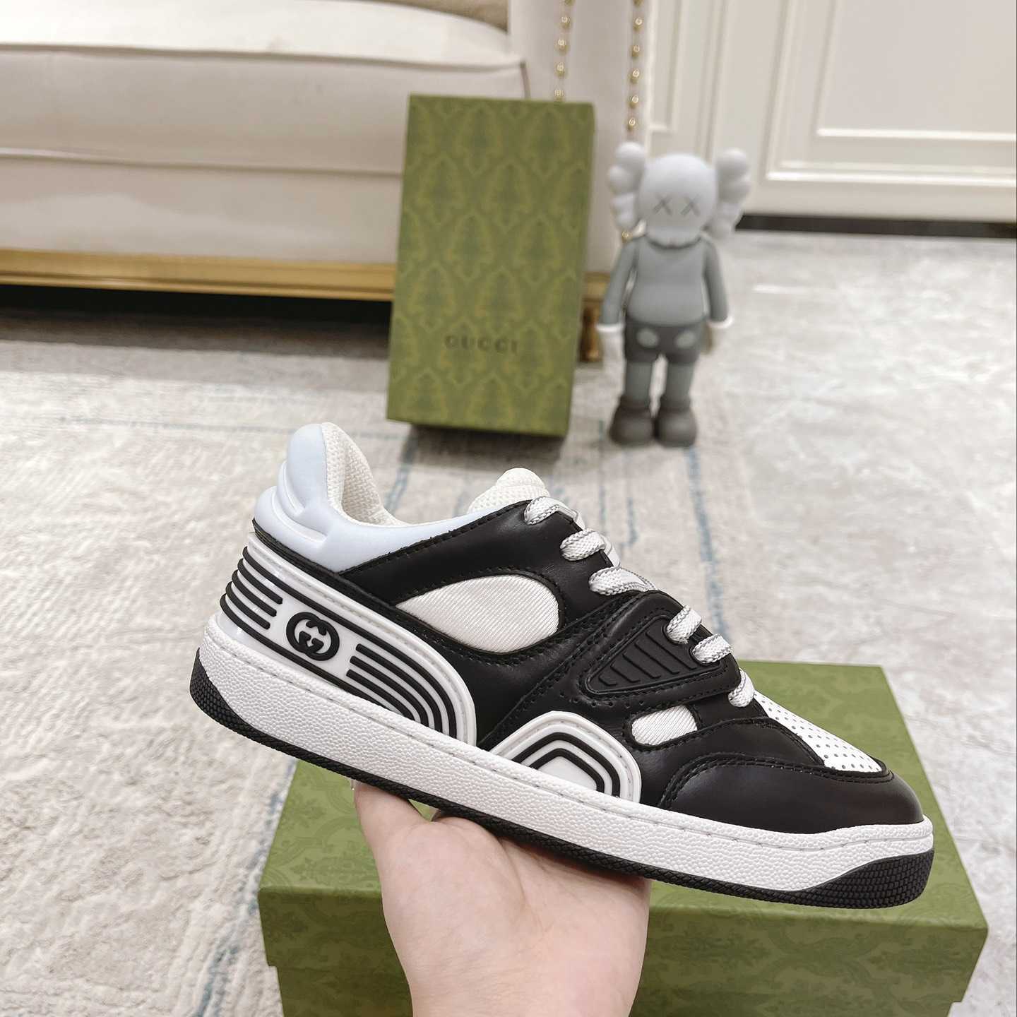 Gucci Basket Sneaker With lnterlocking G  - FashionPlug